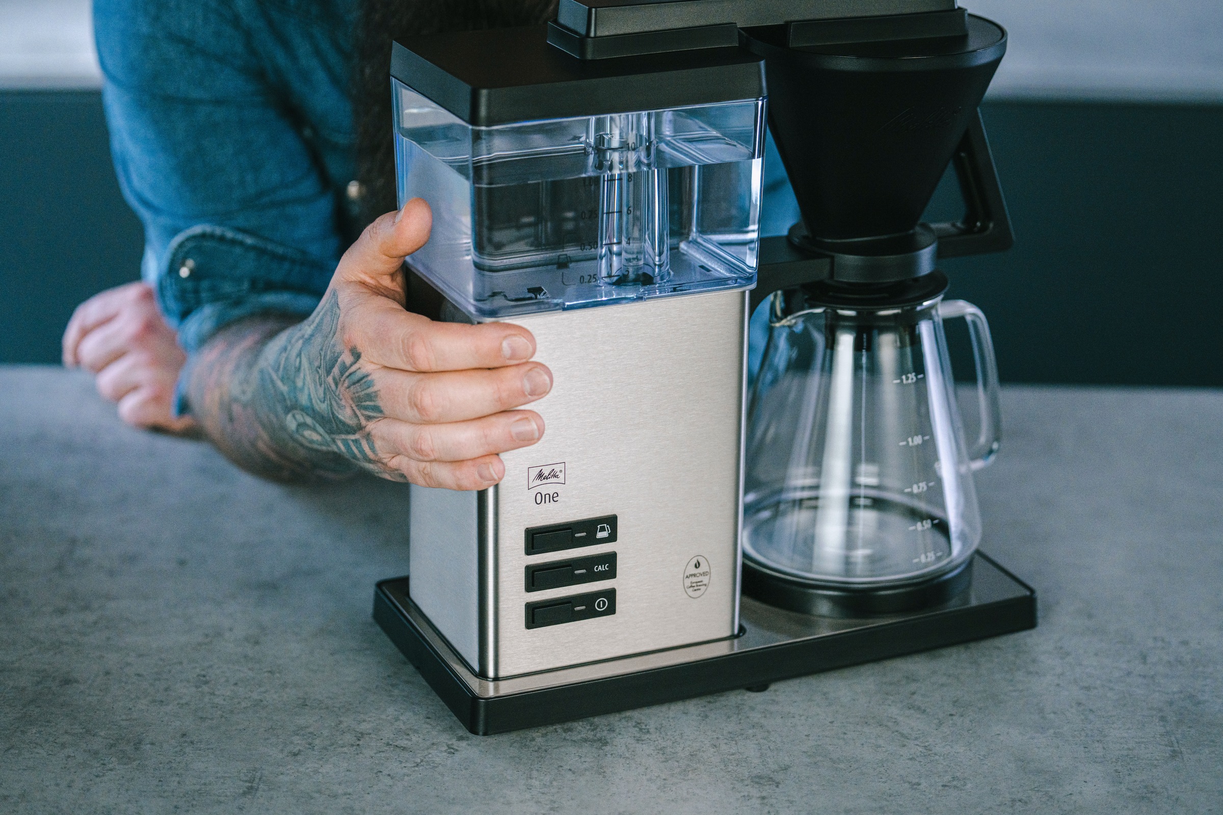 Melitta Filterkaffeemaschine »One® Stainless Steel 1031-01« 1,25 l Kaffeekanne 1x4