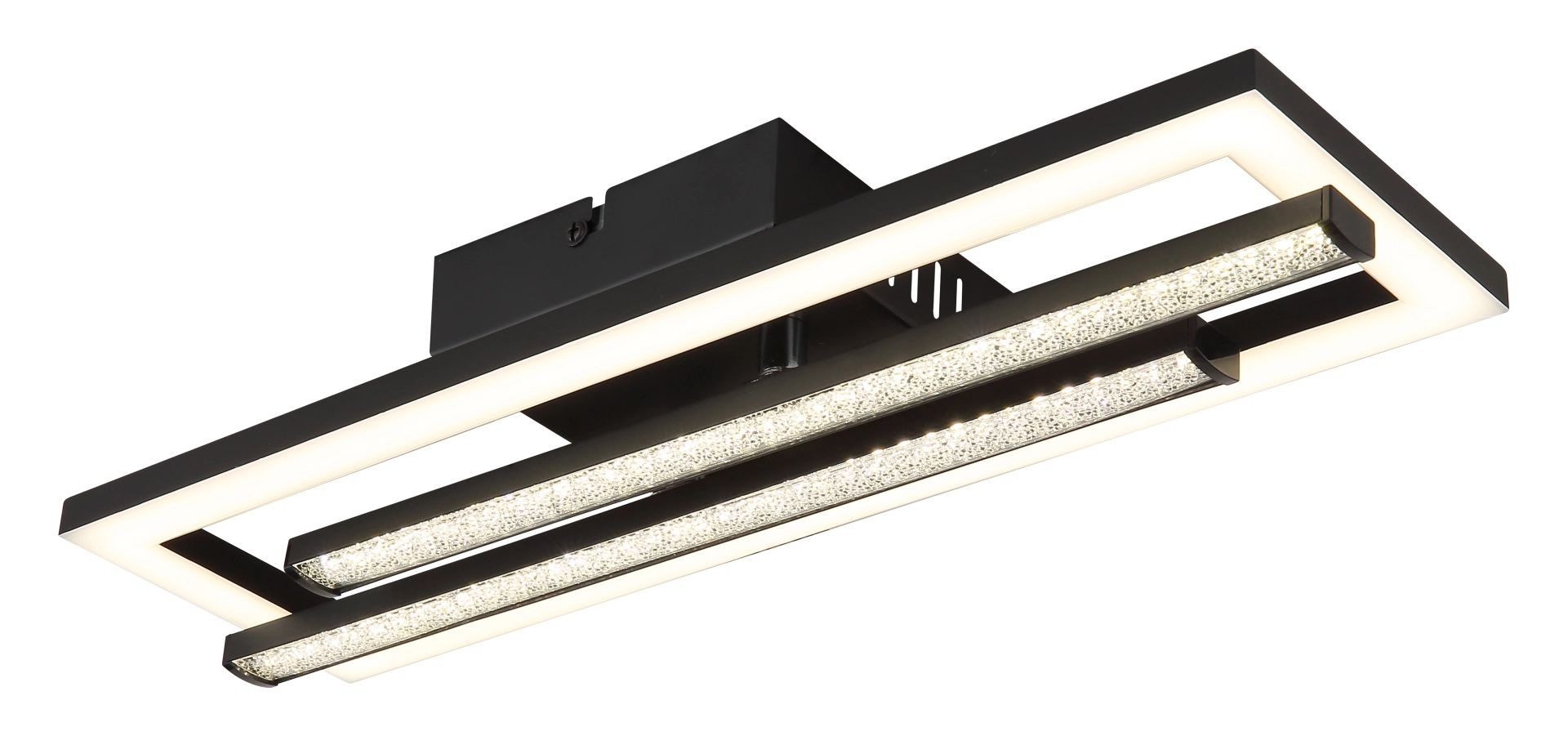 GLOBO LIGHTING LED Deckenleuchte »HIGHWAY«, Leuchtmittel LED-Modul | LED fest integriert, Deckenlampe, Kristalle, beweglich, Wohnbereich, Essbereich, Flur