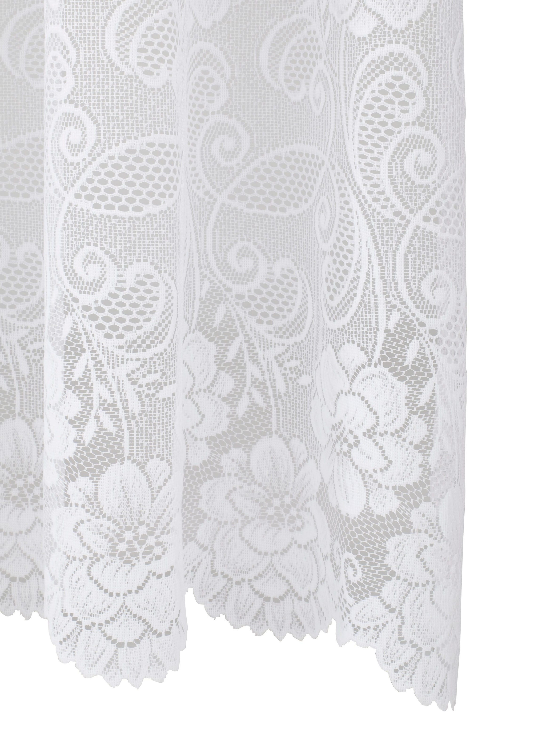Weckbrodt Gardine »Montello«, (1 St.), Jacquard, strukturiert, Allover,floral,halbtransparent, Bordüre, Store