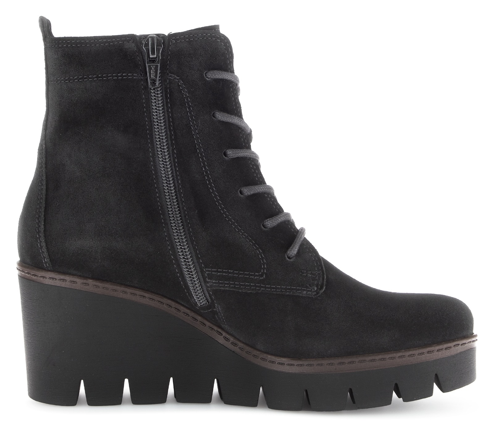 Gabor Stiefelette, Keilabsatz, Schnürboots, Keilstiefelette, Best Fitting-Ausstattung