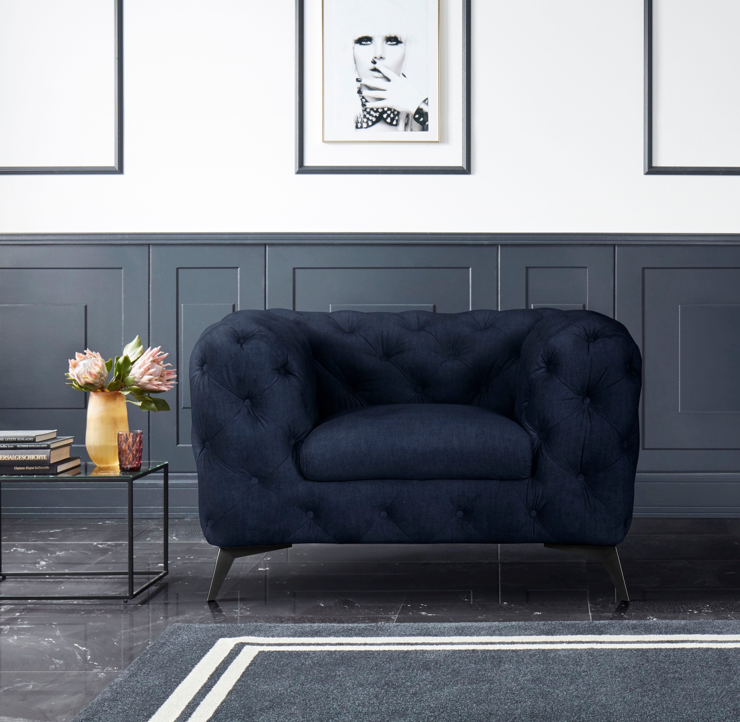 Home affaire Chesterfield-Sessel »Glynis Sessel« aufwändige Knopfheftung, m günstig online kaufen