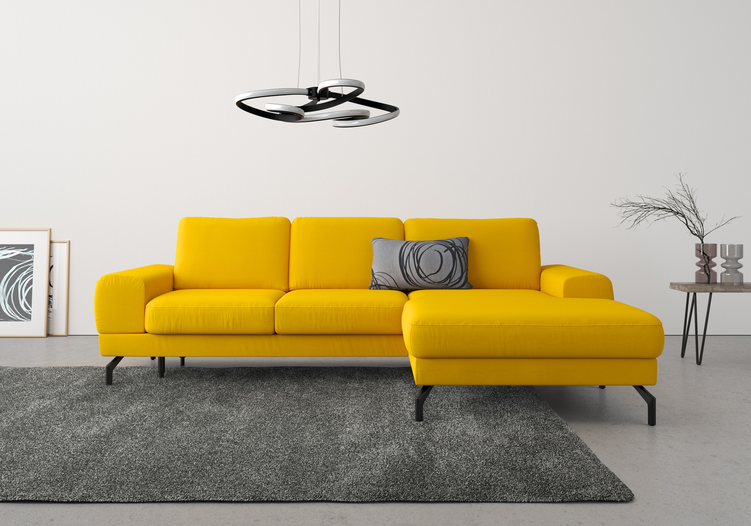sit&more Ecksofa »Cinturo L-Form«, inklusive Sitztiefenverstellung und Federkern, Sitzhöhe 48 cm