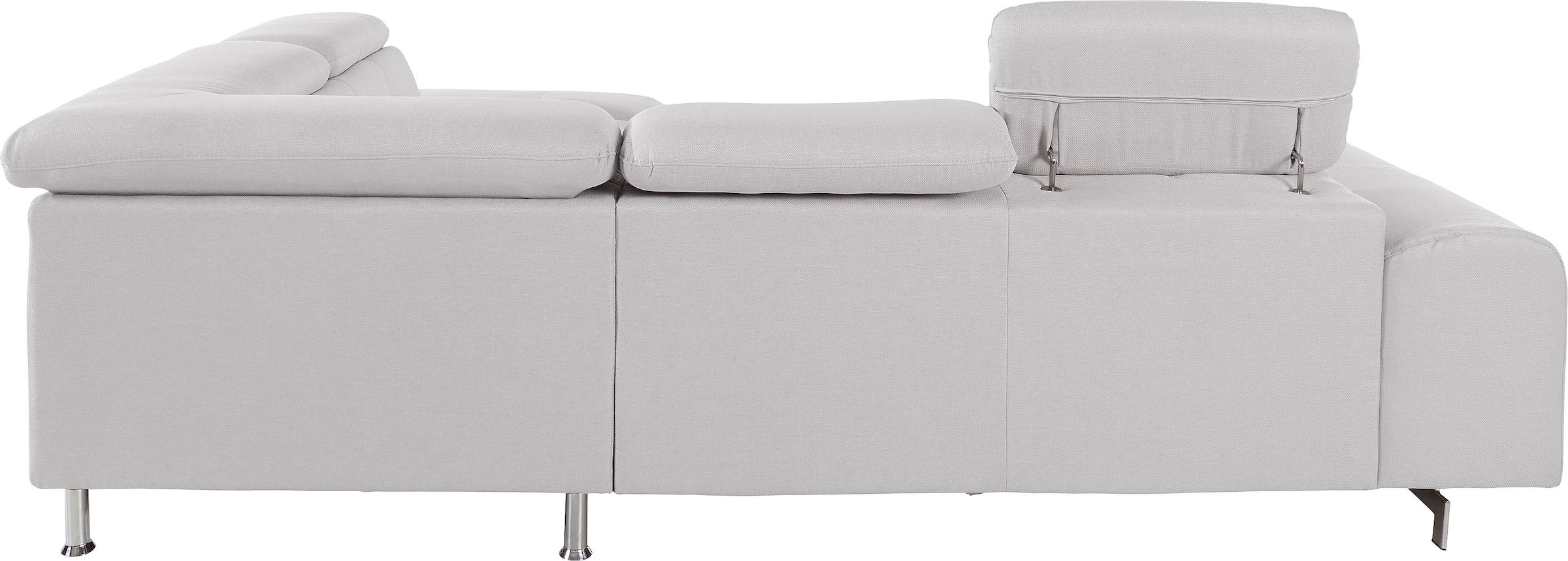 COTTA Polstergarnitur »Chef L-Form«, (Set, 2 tlg.), Set bestehend aus: Ecksofa mit Kopfteilverstellung & Hocker