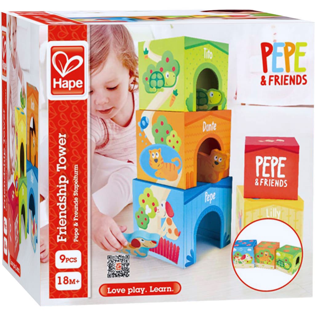 Hape Stapelspielzeug »Pepe&Friends Stapelturm«