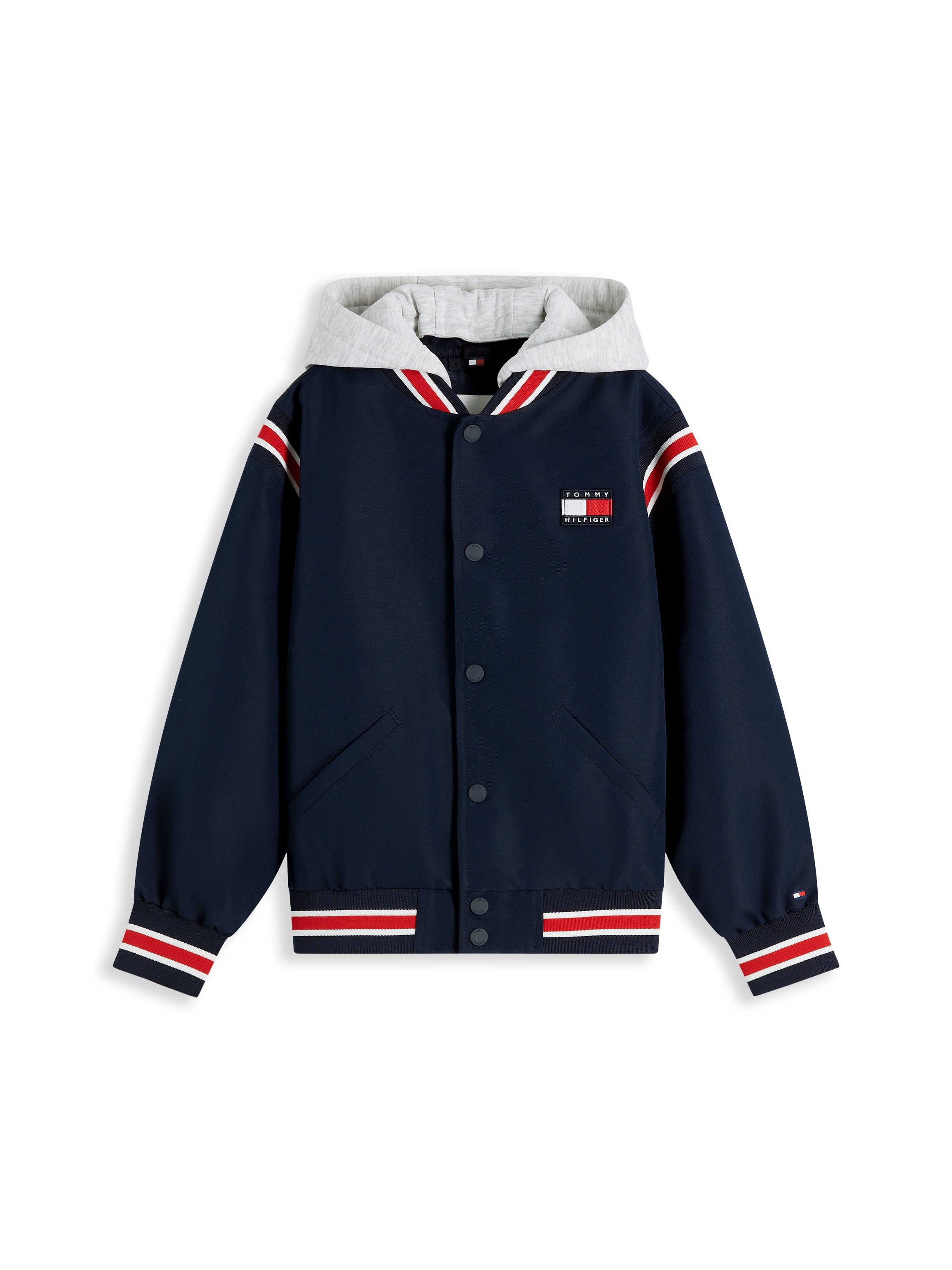 Tommy Hilfiger Bomberjacke mit Kapuze abnehmbare Kapuze, Regular Fit, Kinder bis 16 Jahre
