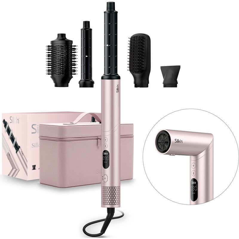 SILK'N Multihaarstyler »SilkyAirFlex« 5 Aufsätze 5in1 Pink LED-Displayanzeige und Überhitzungsschutz für komfortable und sichere Anwendung