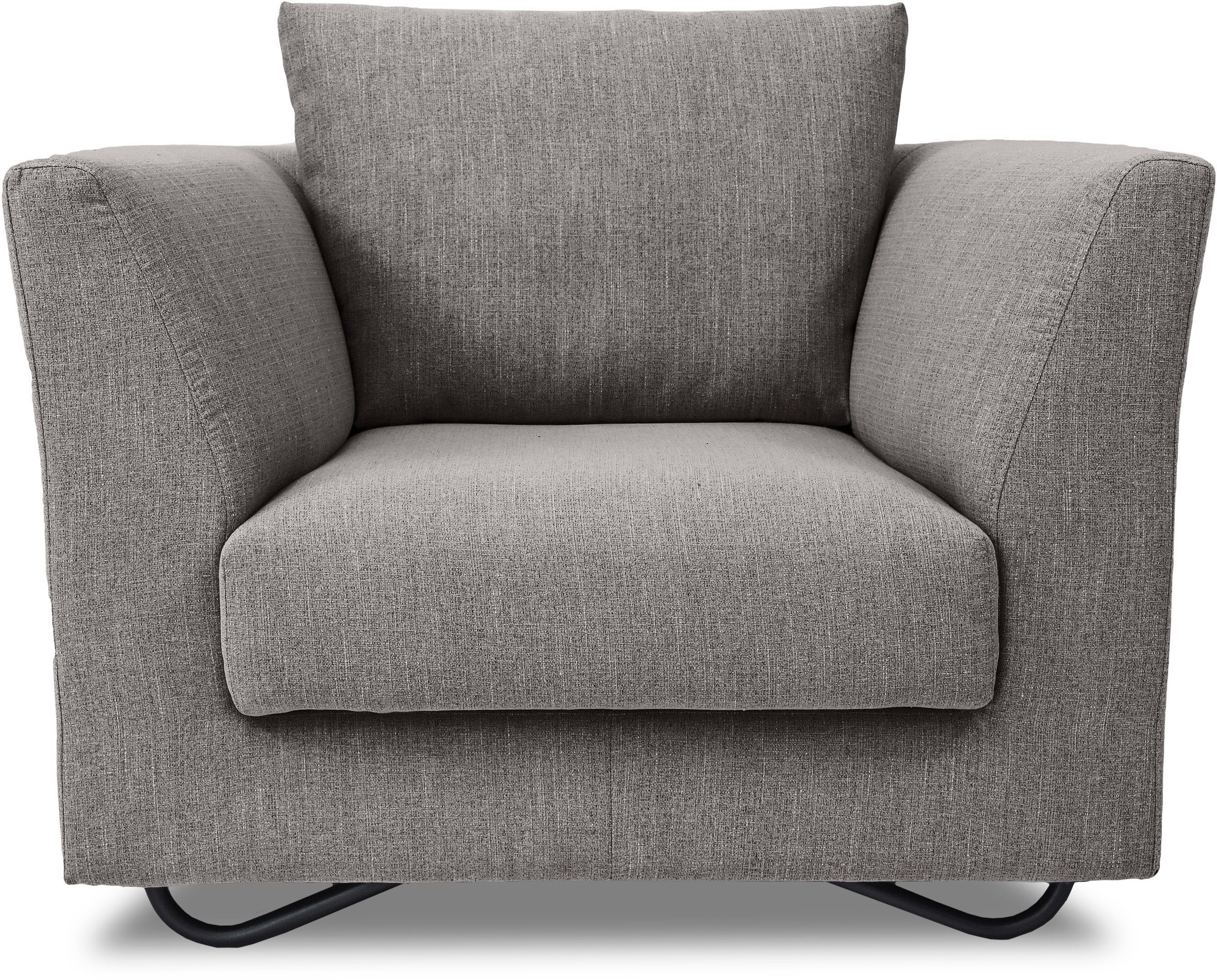 Alte Gerberei Sessel »Designsessel, Loungesessel im aufwendigen Design«, mit extravaganten Füße aus lackiertem Metall