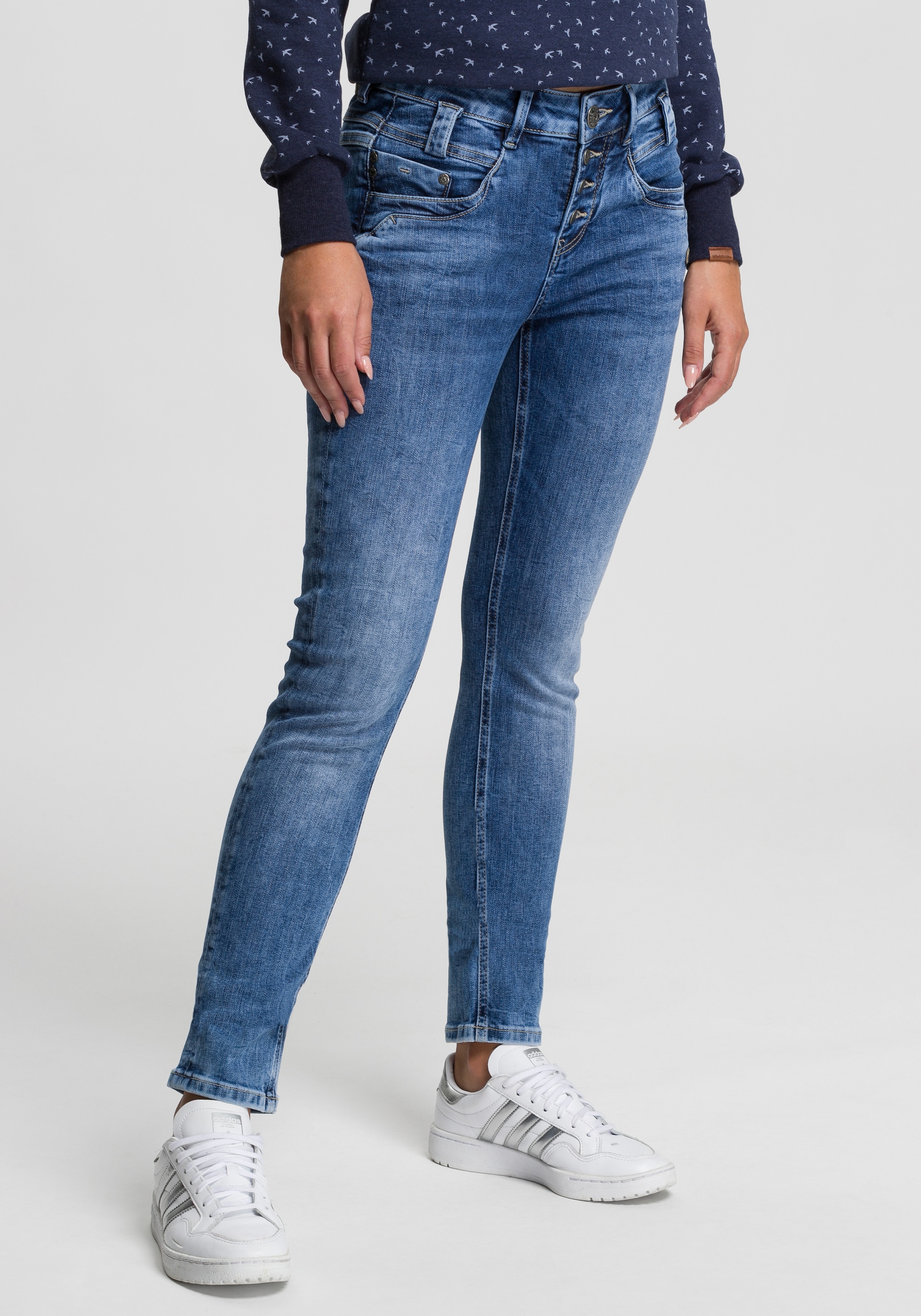 GANG Slim-fit-Jeans »94CARLI«, mit offener Knopfleiste online bei