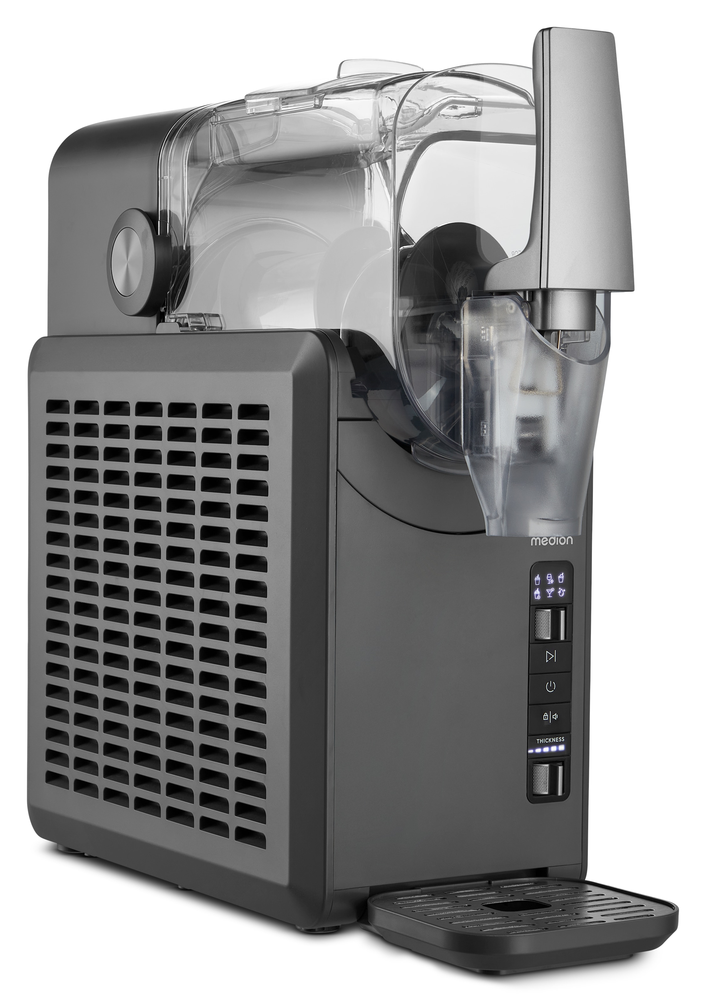 Medion® Slush-Eismaschine »LIFE MD12090 / Slush Ice Maker, 2,6 L Kapazität, Härtegradkontrolle«, 2,6 l, 200 W, 5 Programme, 30–60 Min. Zubereitungszeit, Kompressorkühlung