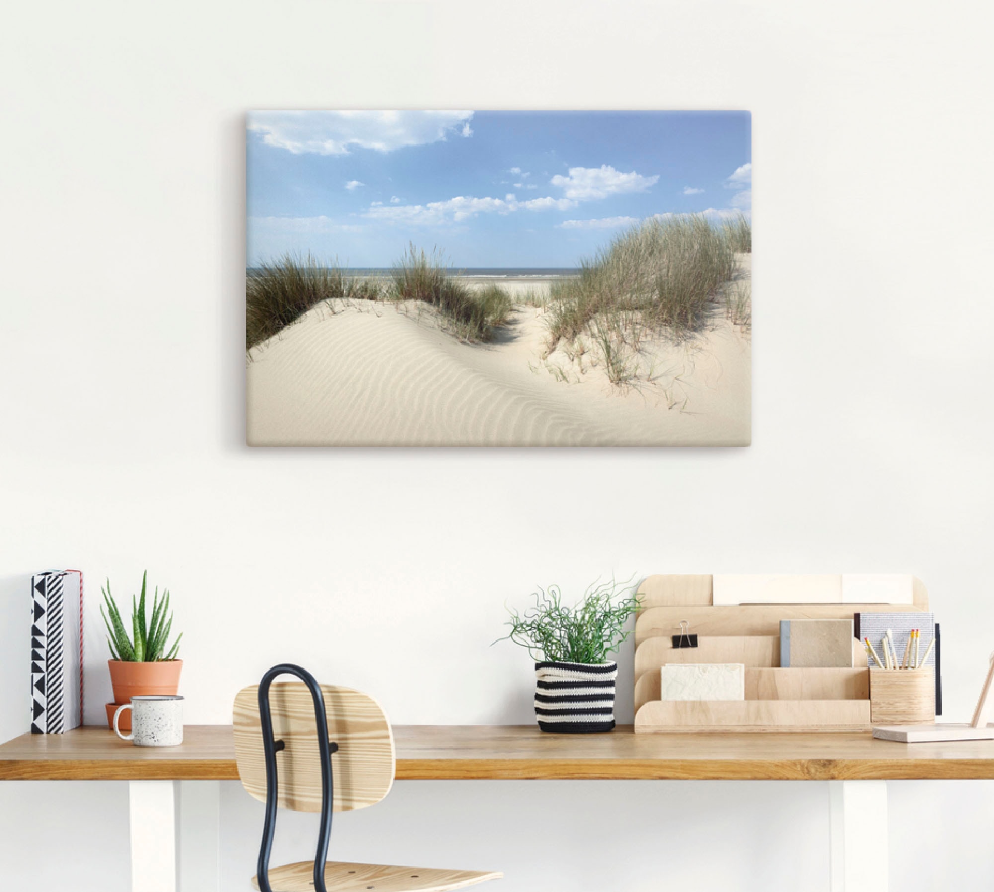 Artland Wandbild "Düne mit Meeresblick", Strand, (1 St.), als Alubild, Outd günstig online kaufen