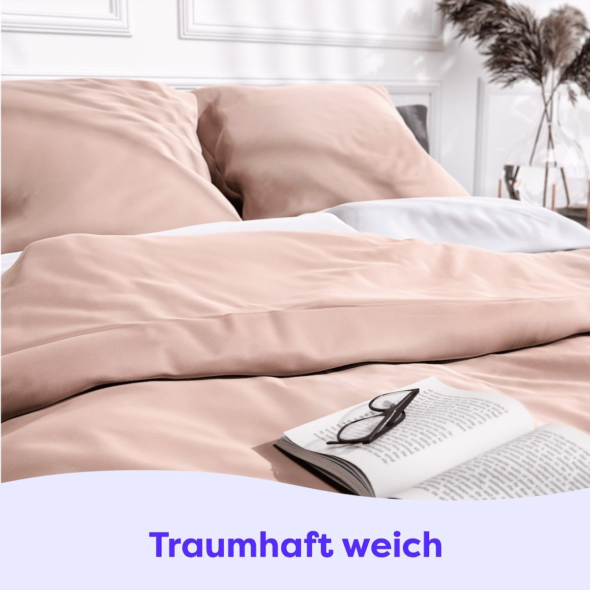 Wolkenfeld Bettwäsche »Wolkenfeld Sommer Bettwäsche Mako-Satin Baumwolle« 3 Stk. 135x200 cm, 155x220 & Übergrößen I inkl. Kissenbezüge 80x80