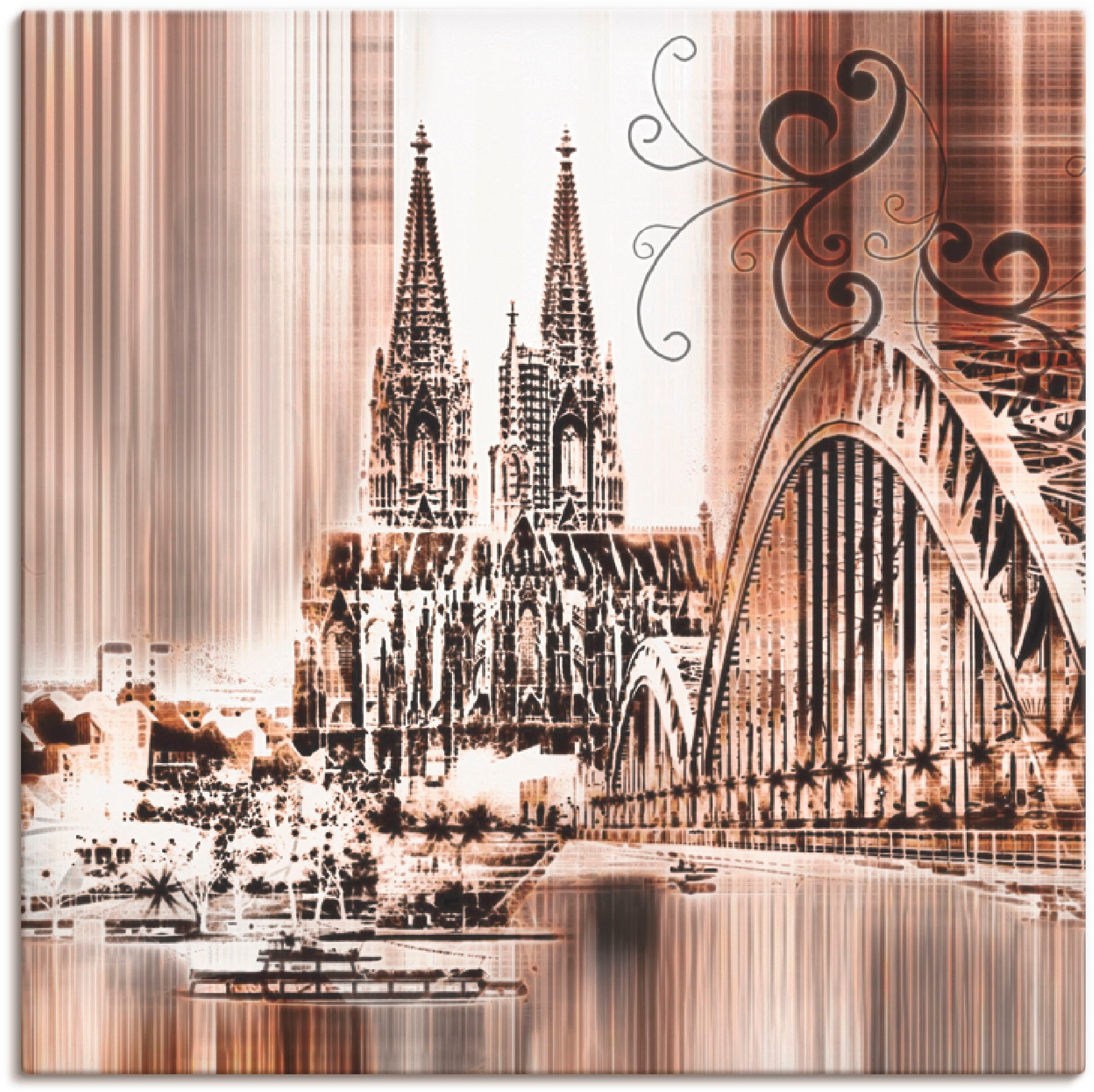 Artland Wandbild »Köln Skyline Collage VI«, Architektonische Elemente, (1 S günstig online kaufen