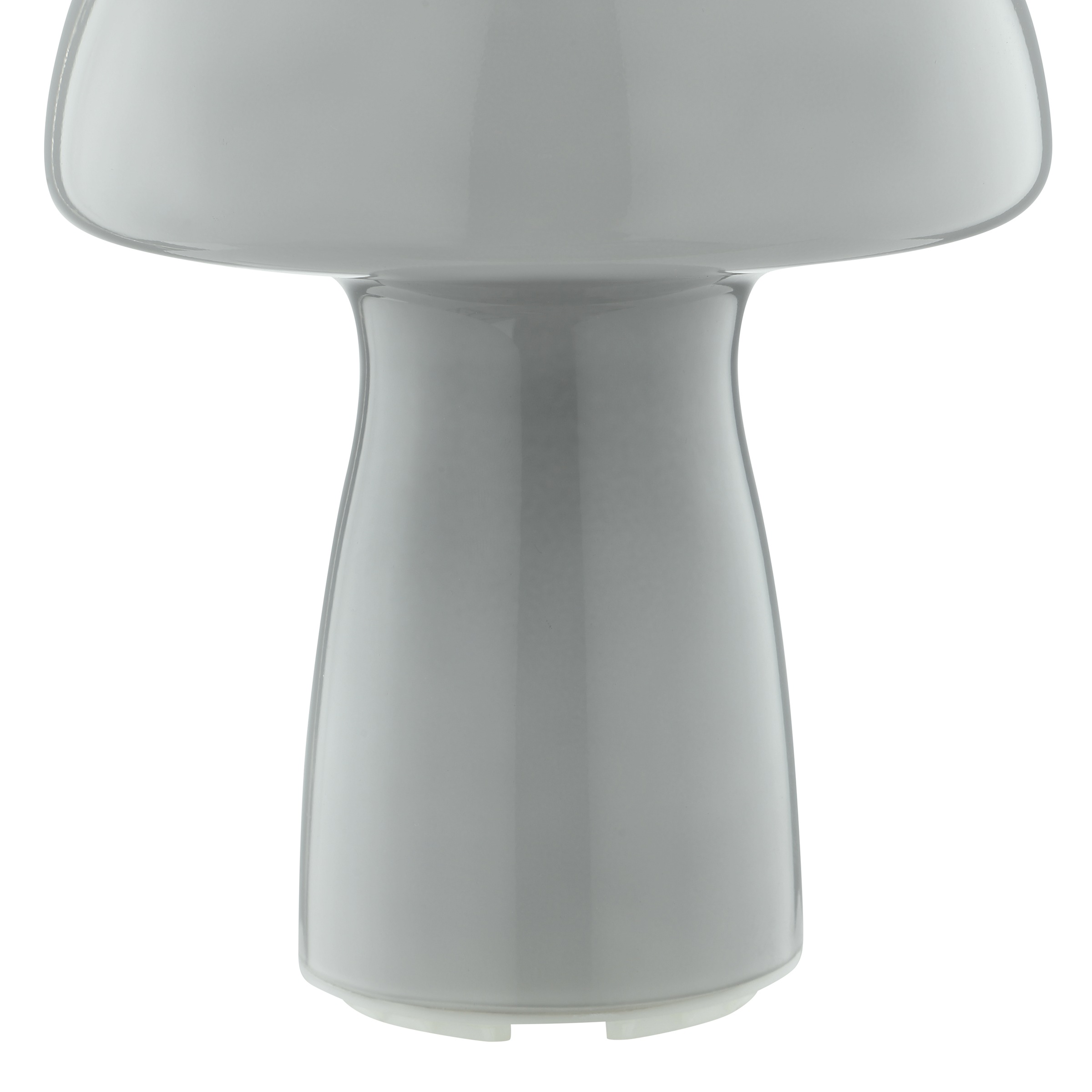 Brilliant LED Tischleuchte »Erik« LED-Modul 1 Stk. Warmweiß Pilzleuchte aus Glas mit Akku, 250 lm, 2700 K, H 22 cm, dimmbar, grau