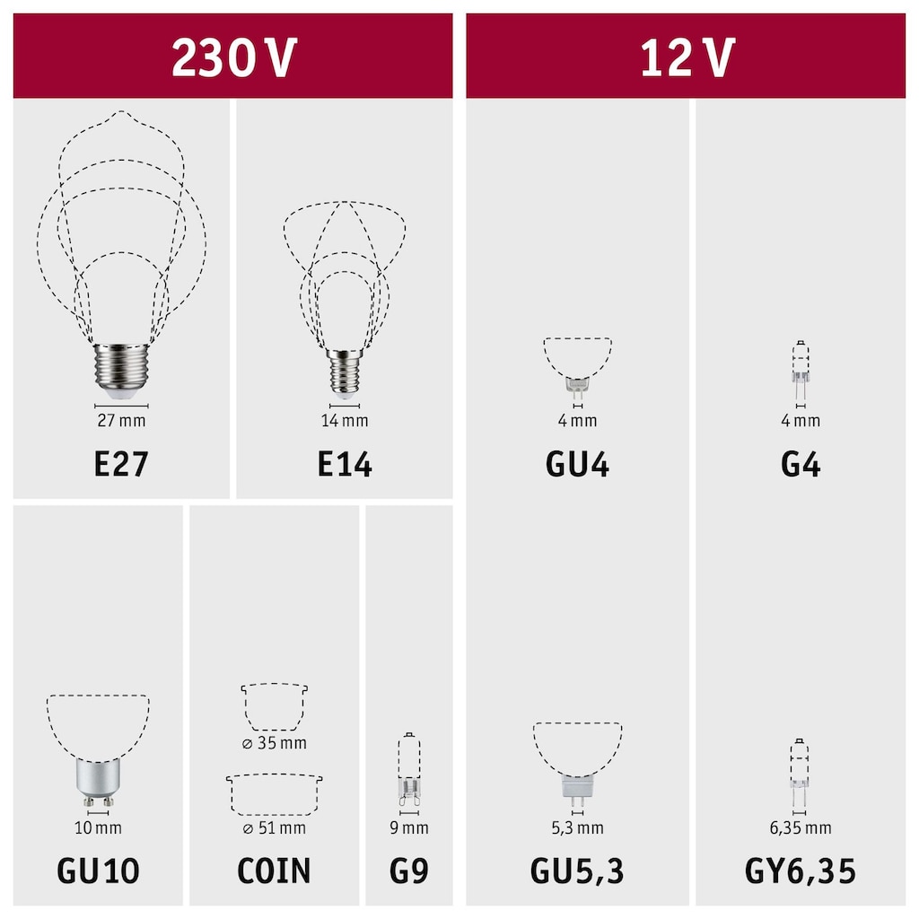 Paulmann LED-Leuchtmittel »Stiftsockel 3er Pack Glas G9 470lm 4,6W 2700K 230V«, Warmweiß
