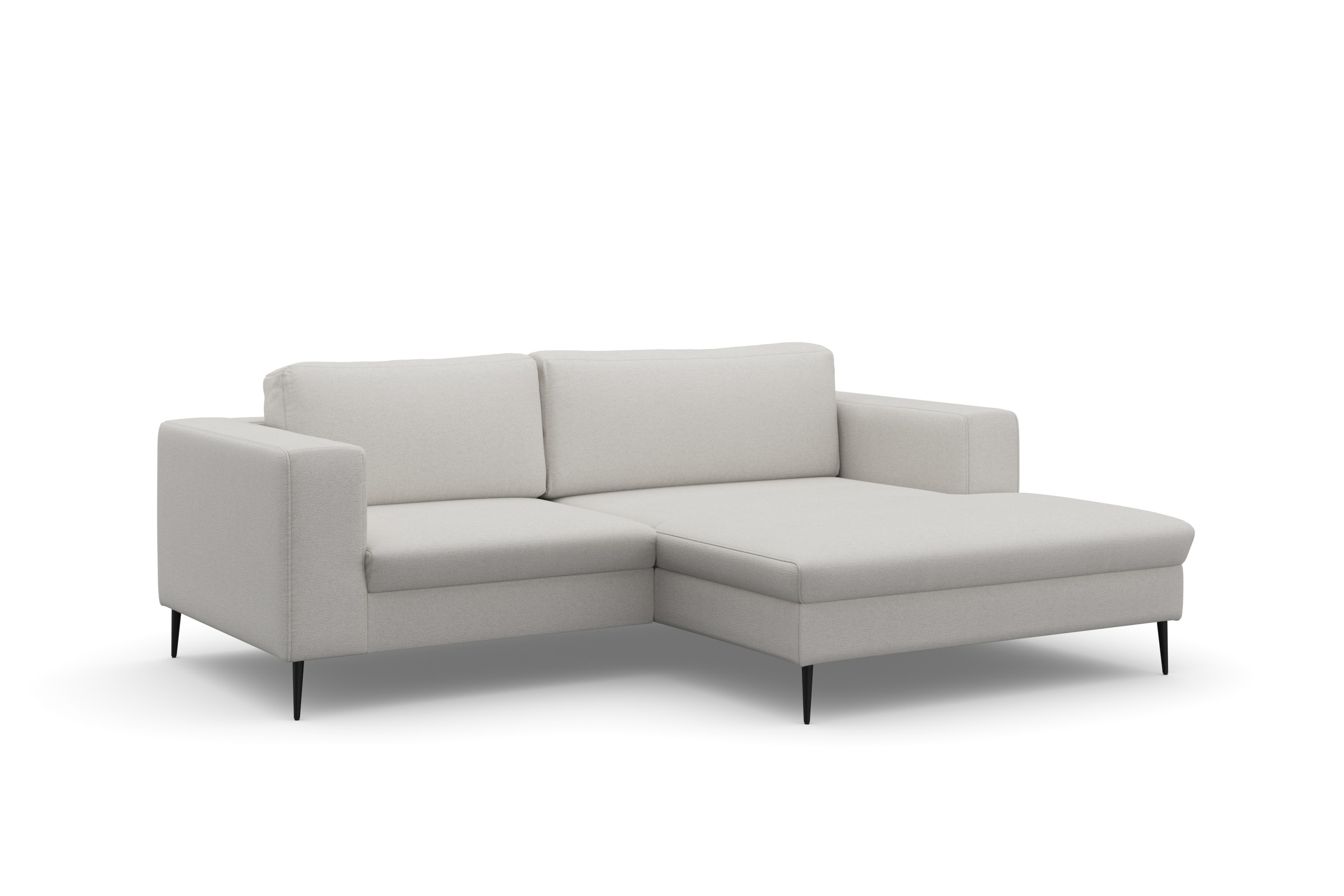 DOMO collection Ecksofa »Modica kompakt und elegant, Breite 244, L-Form«, moderne Optik mit extrabreiter Recamiere, auch in Cord