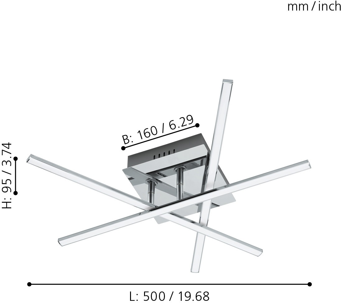 EGLO Deckenleuchte »LASANA 1«, 1 flammig, Leuchtmittel LED-Board   LED fest günstig online kaufen