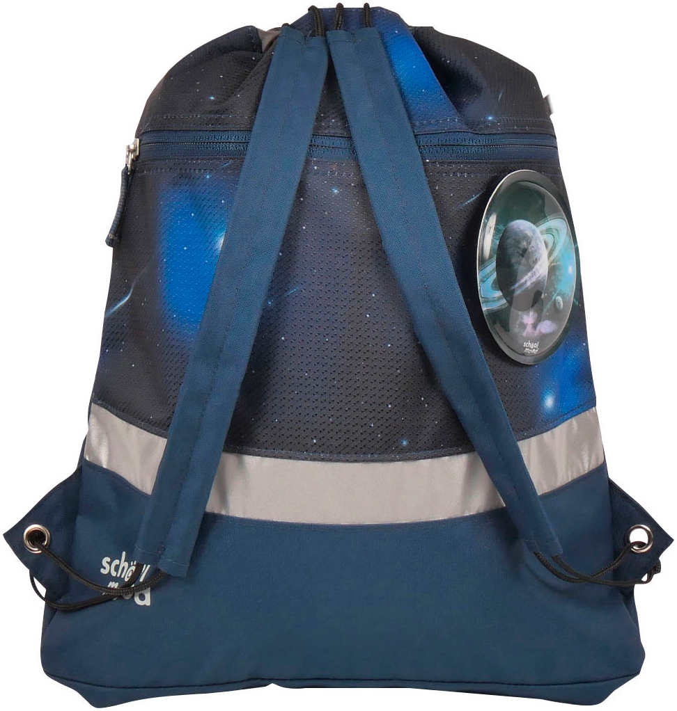 SCHOOL-MOOD® Schulranzen »Champion, Moritz (Weltall)«, retroreflektierende Flächen, mit LED-Patchy; aus recyceltem Material
