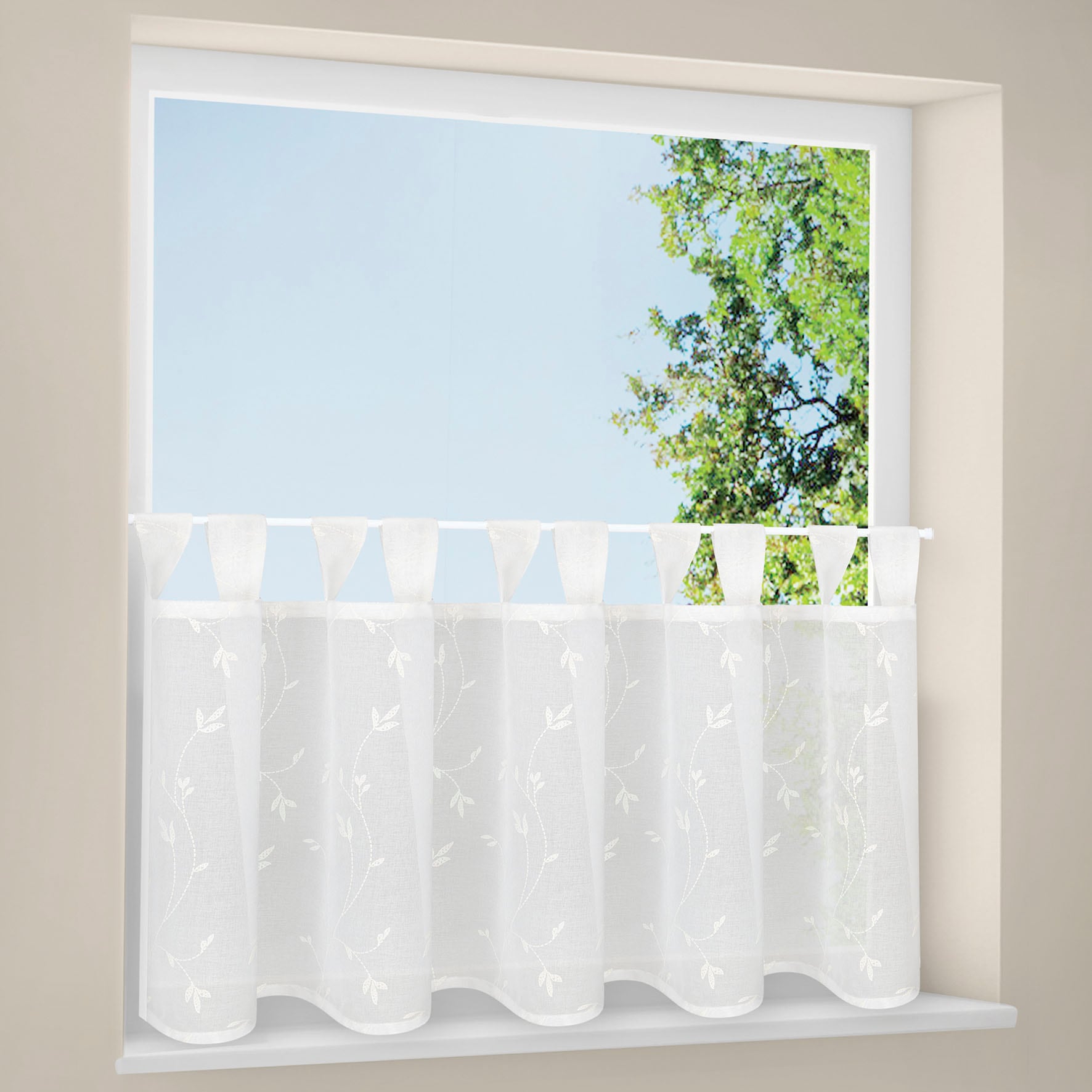 Gerster Scheibengardine »Gerdin«, (1 St.), SB-Schlaufenbistro "GERDIN", 50 cm x 145 cm (H x B)