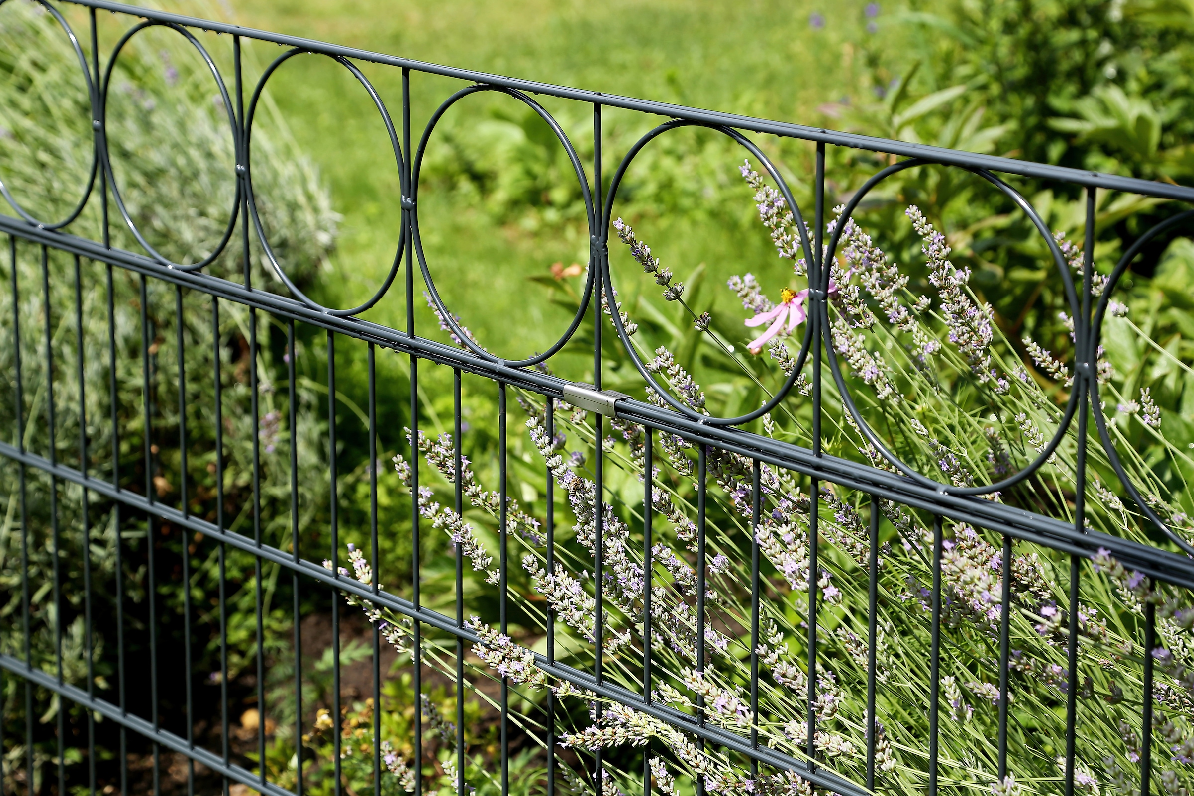 Alberts Doppelstabmattenzaun »Oslo« anthrazit, Höhe: 100-160cm, Gesamtlänge: 10-20m, zum Einbetonieren