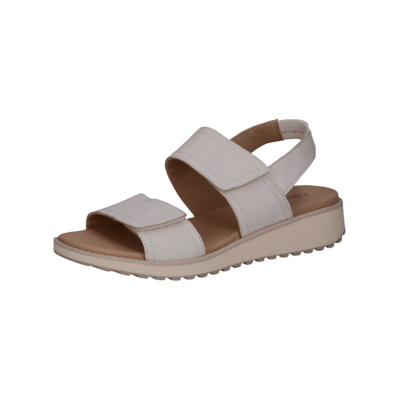 CAPRICE Riemchensandale »Sandalen Nappaleder« Weiß 41 41 Verschluss: Klettverschluss