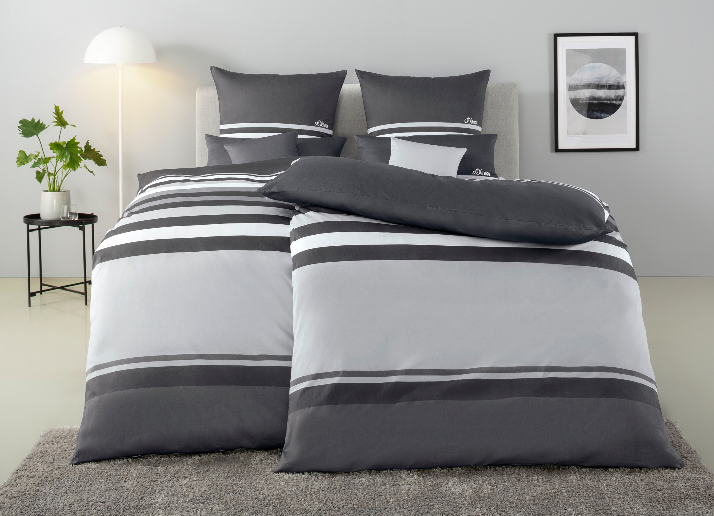s.Oliver Bettwäsche »Fenja in Gr. 135x200 oder 155x220 cm« 2 tlg. gestreift günstig online kaufen