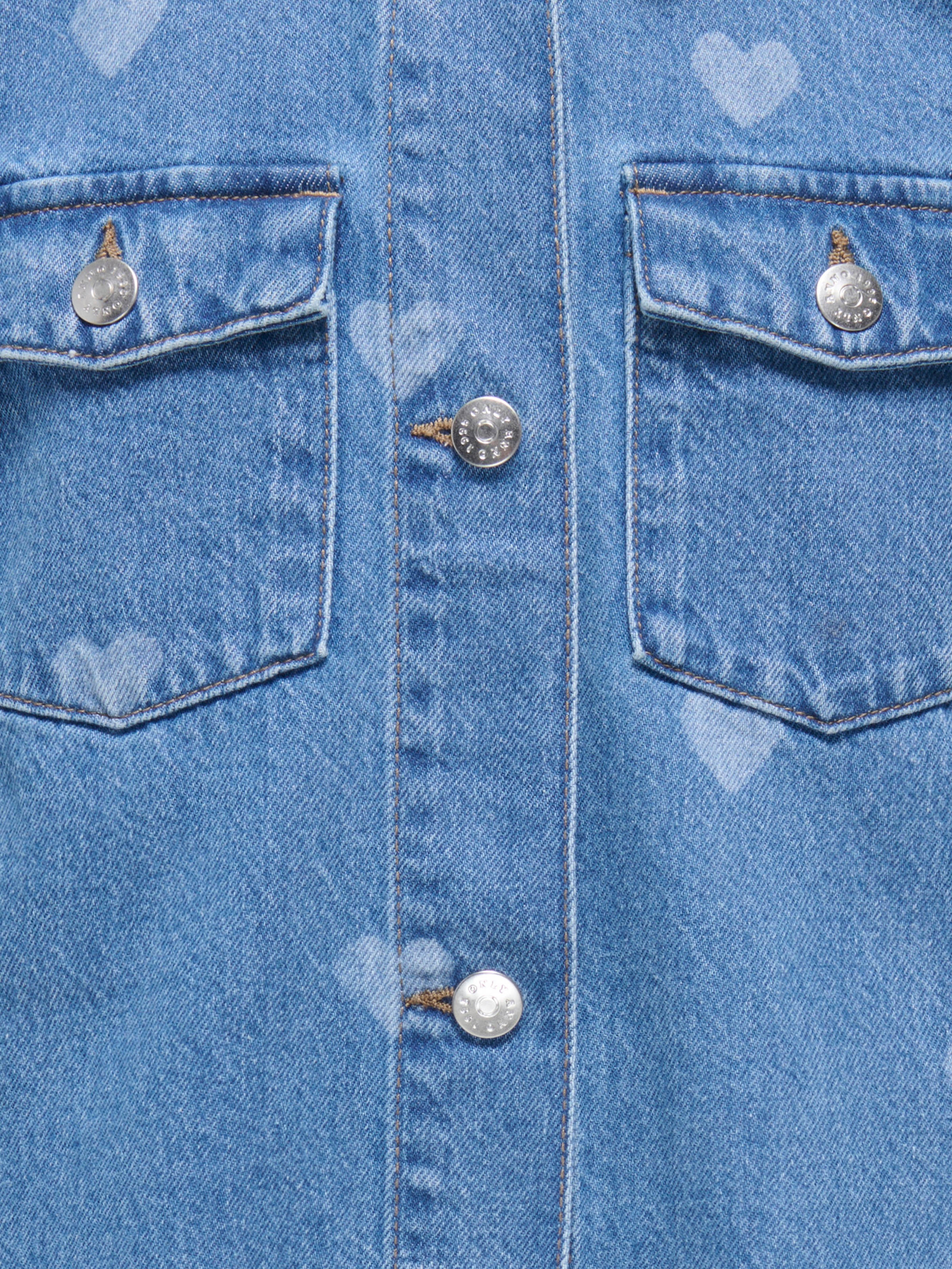 KIDS ONLY Jeanskleid »KOGLOVA SS HEART DNM DRESS« Brusttaschen