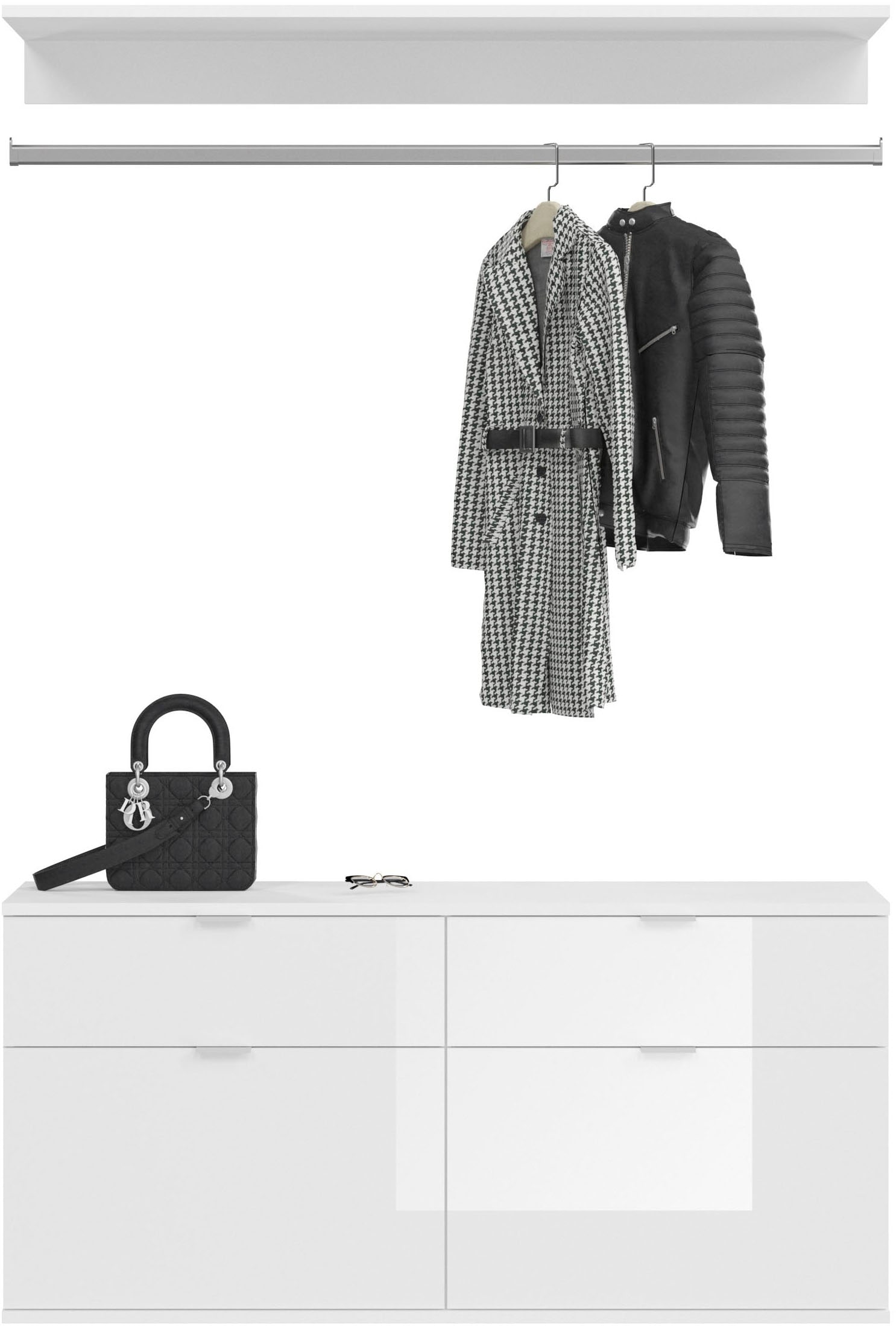 INOSIGN Garderoben-Set »Trondheim, Breite 243 cm, 5-teilig, bestehend aus:« Set, 4 Stk. tlg.