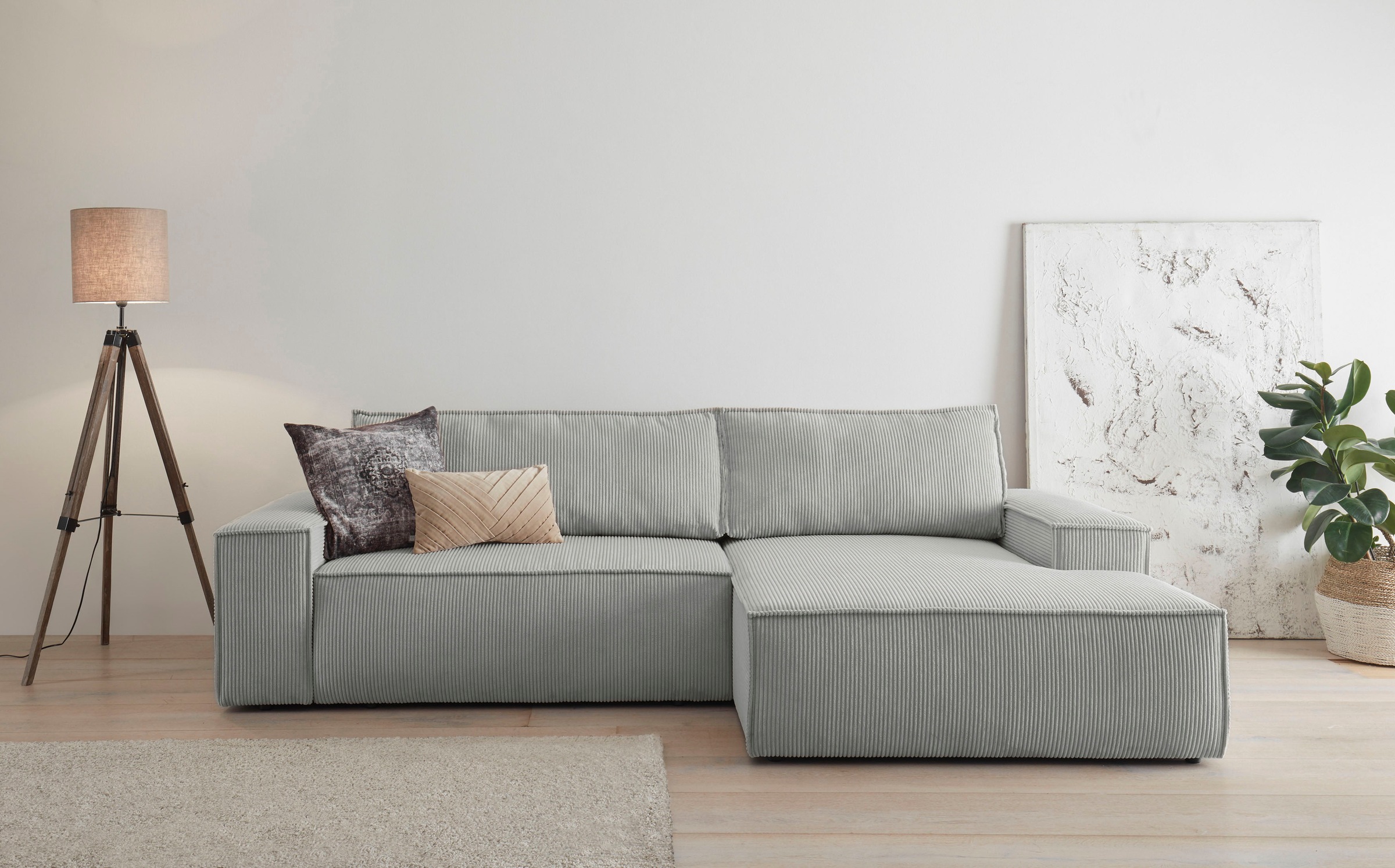 Home affaire Ecksofa »SHERWOOD Schlafsofa 267 cm, L-Form,« Schlaffunktion m günstig online kaufen