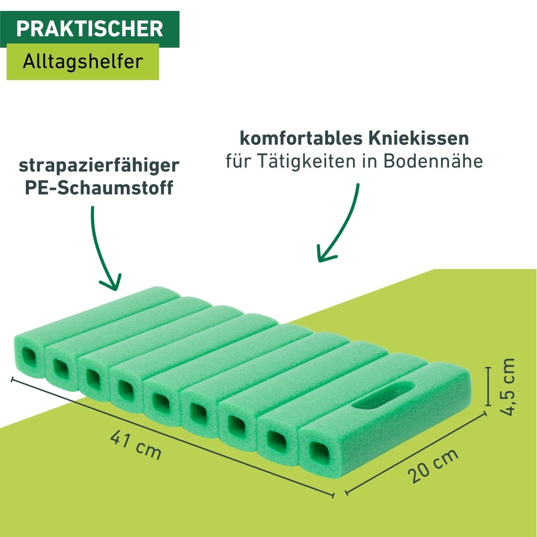 Windhager Kniekissen »für Gartenarbeit im Haus auch als Sitzpolster geeignet« wasserdicht und wärmedämmend, grün, 41x20x4,5 cm
