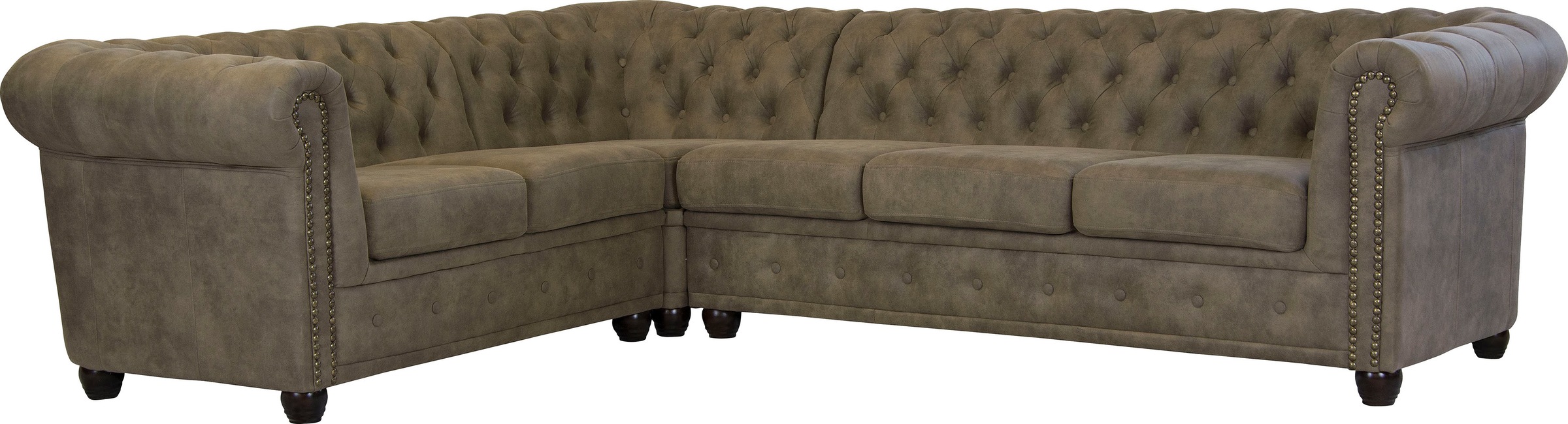 Home affaire Chesterfield-Sofa »Rysum L-Form«, Chesterfield-Optik, langer S günstig online kaufen