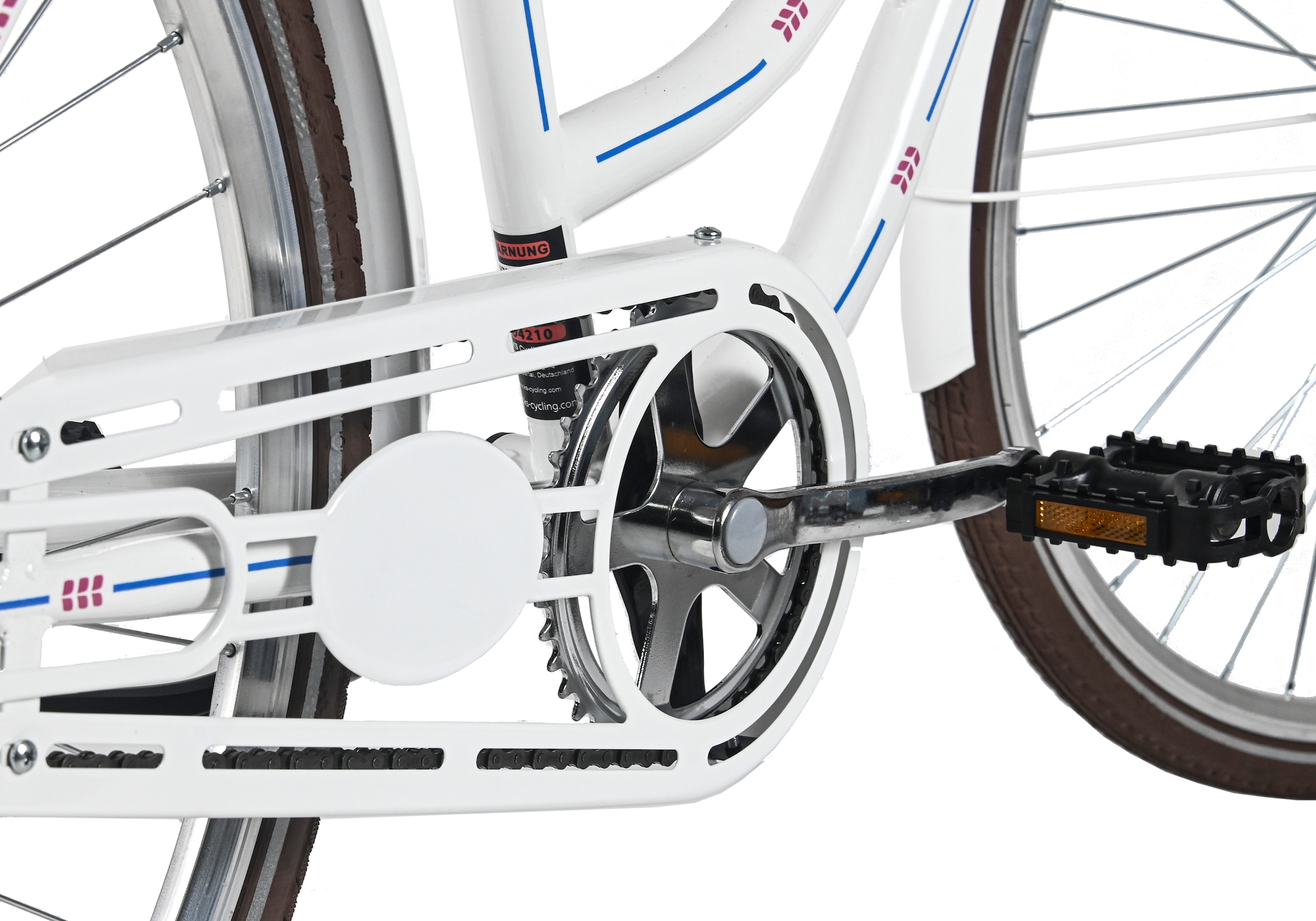 Dacapo Cityrad »Damenrad 28'' Classic Premium Weiß 1 Gang RH 53 cm mit Korb« 1 Gang ohne Schaltung