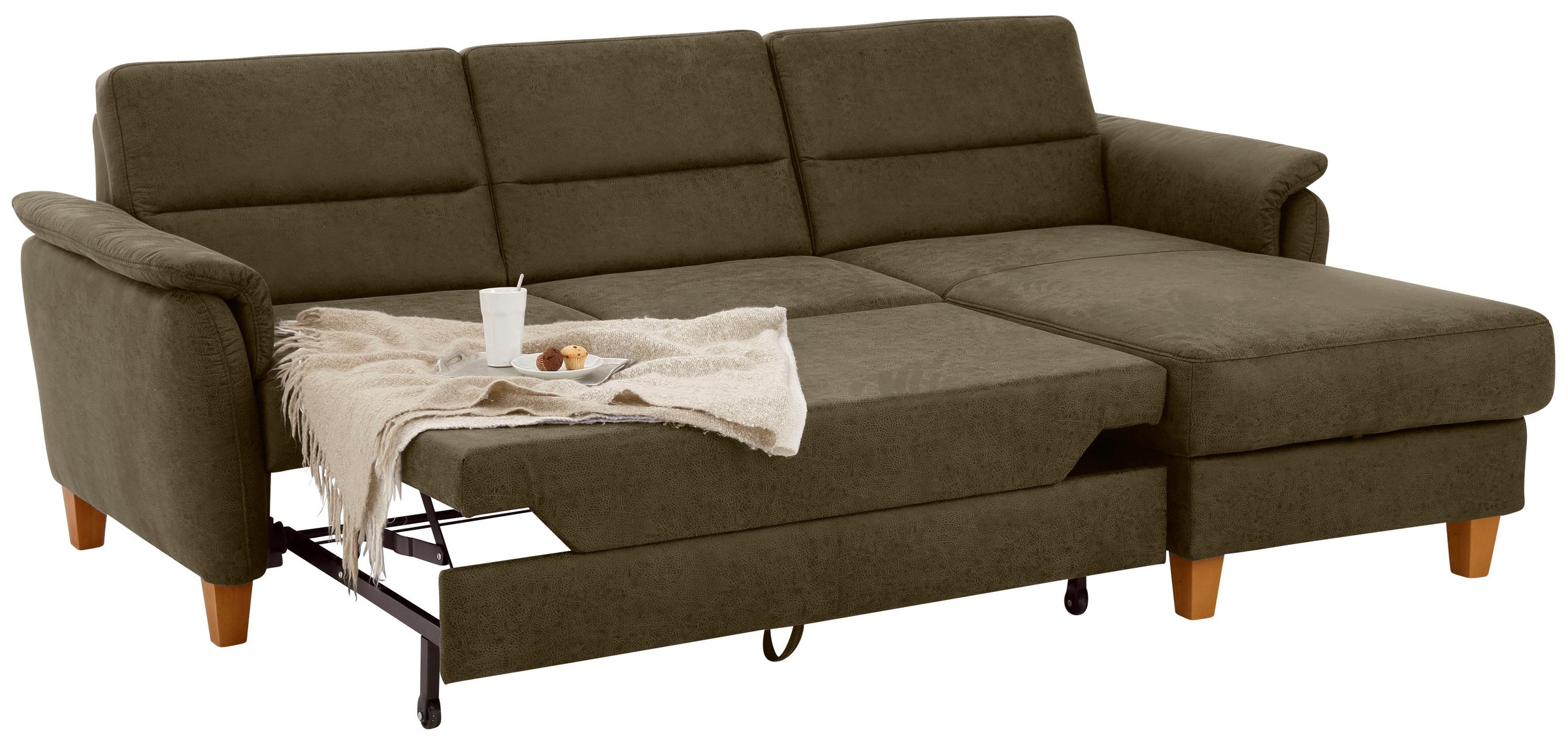 Home affaire Ecksofa »Palmera L-Form«, Federkern, wahlweise mit Bettfunktion und mit/ohne Bettkasten