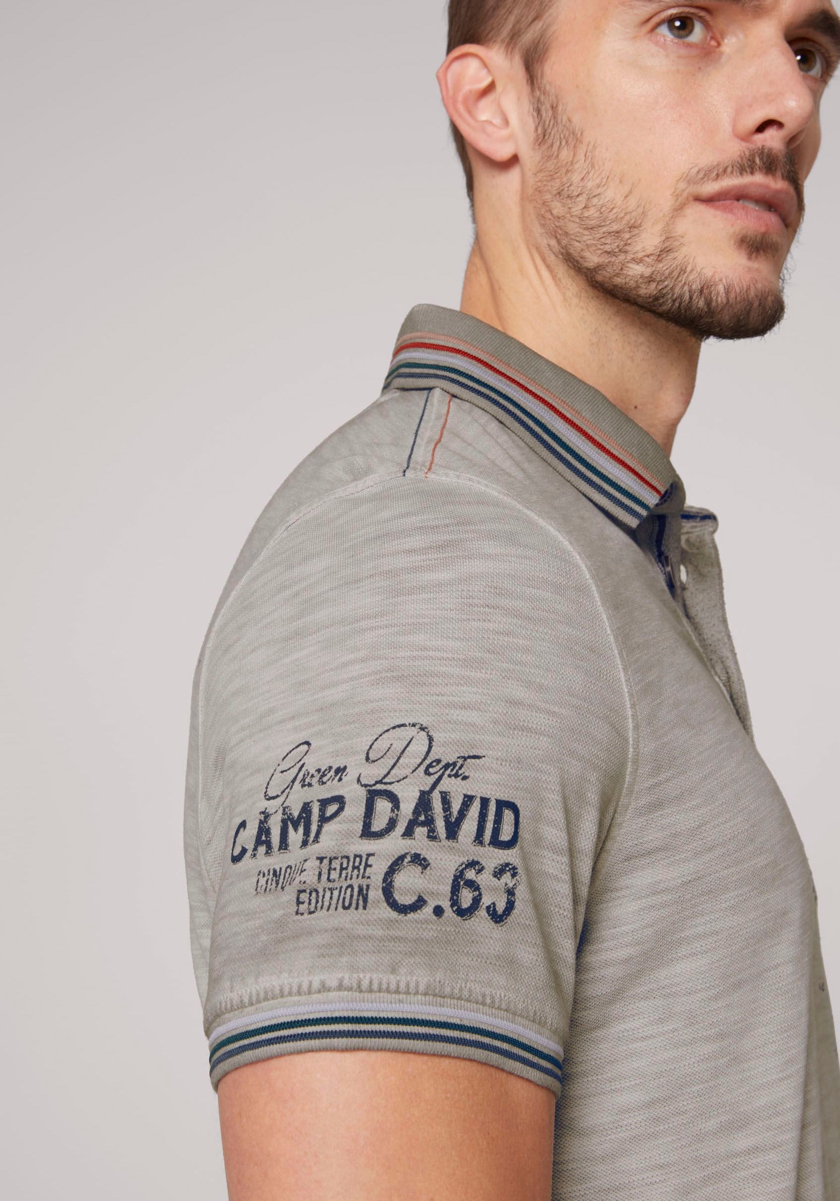 CAMP DAVID Poloshirt, mit Kontrastnähten