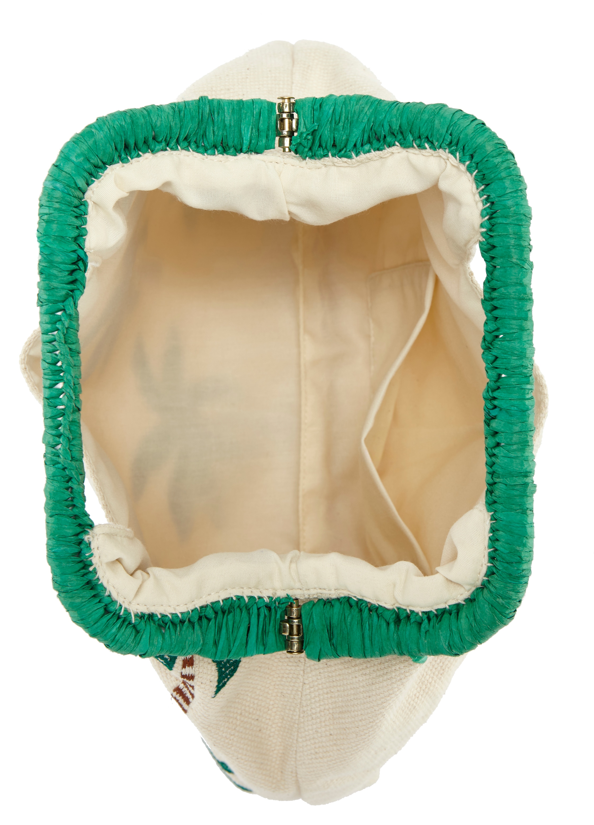 LSCN by LASCANA Handtasche »Clutch, Abendtasche, Sommertasche, Damentasche« mit sommerlicher Palmen-Stickerei