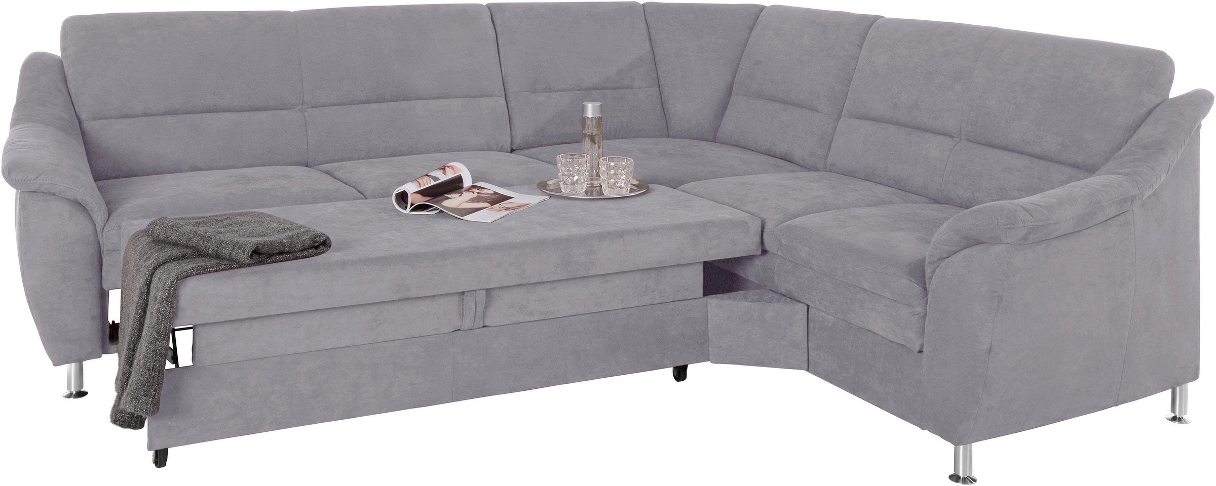 Places of Style Ecksofa »Cardoso L-Form«, mit Trapezecke für mehr Sitzkomfort, wahlweise auch mit Bettfunktion