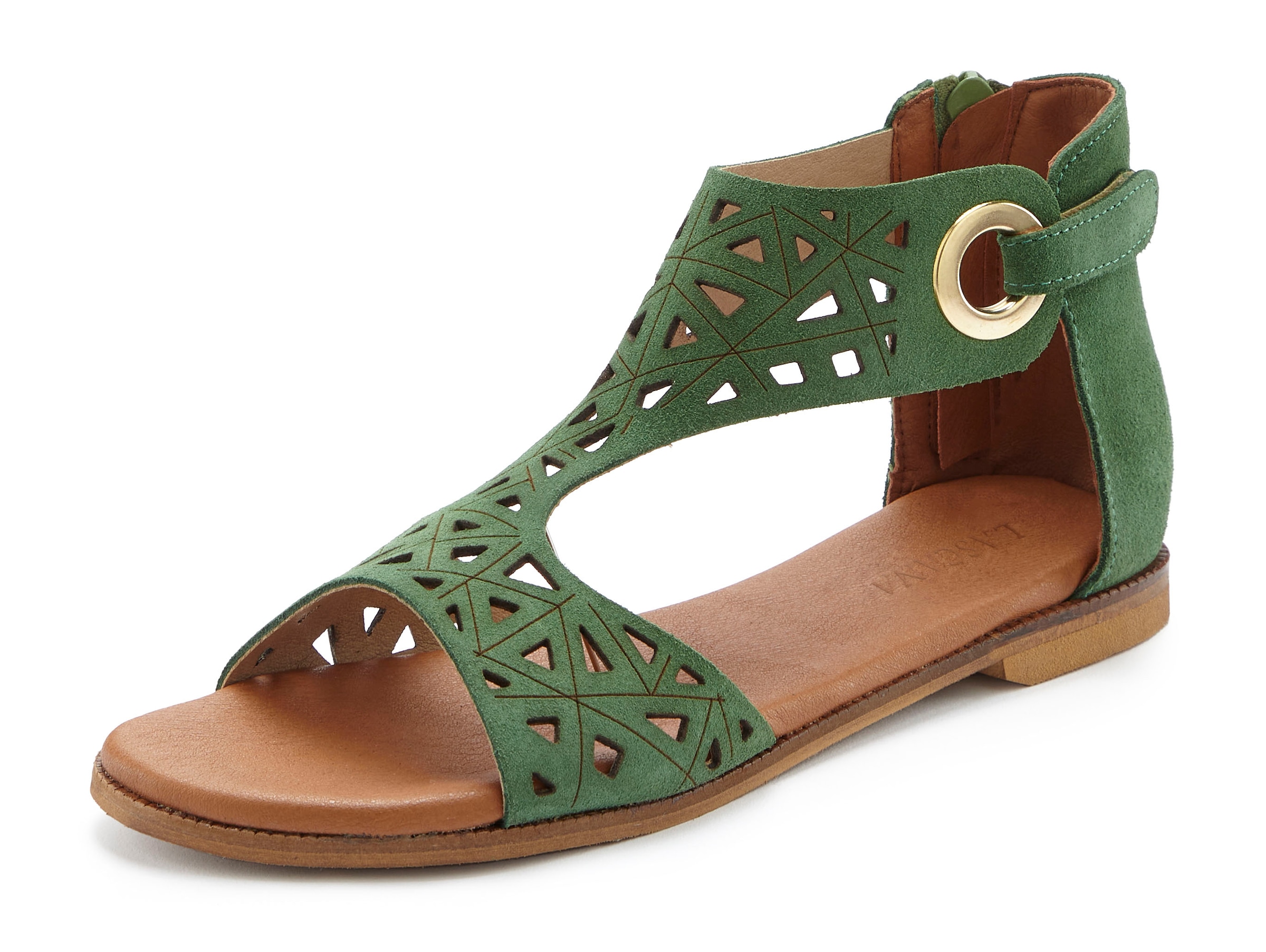 LASCANA Sandale »Sommerschuh«, Sandalette, Sommerschuh aus hochwertigem Leder mit Cut-Outs