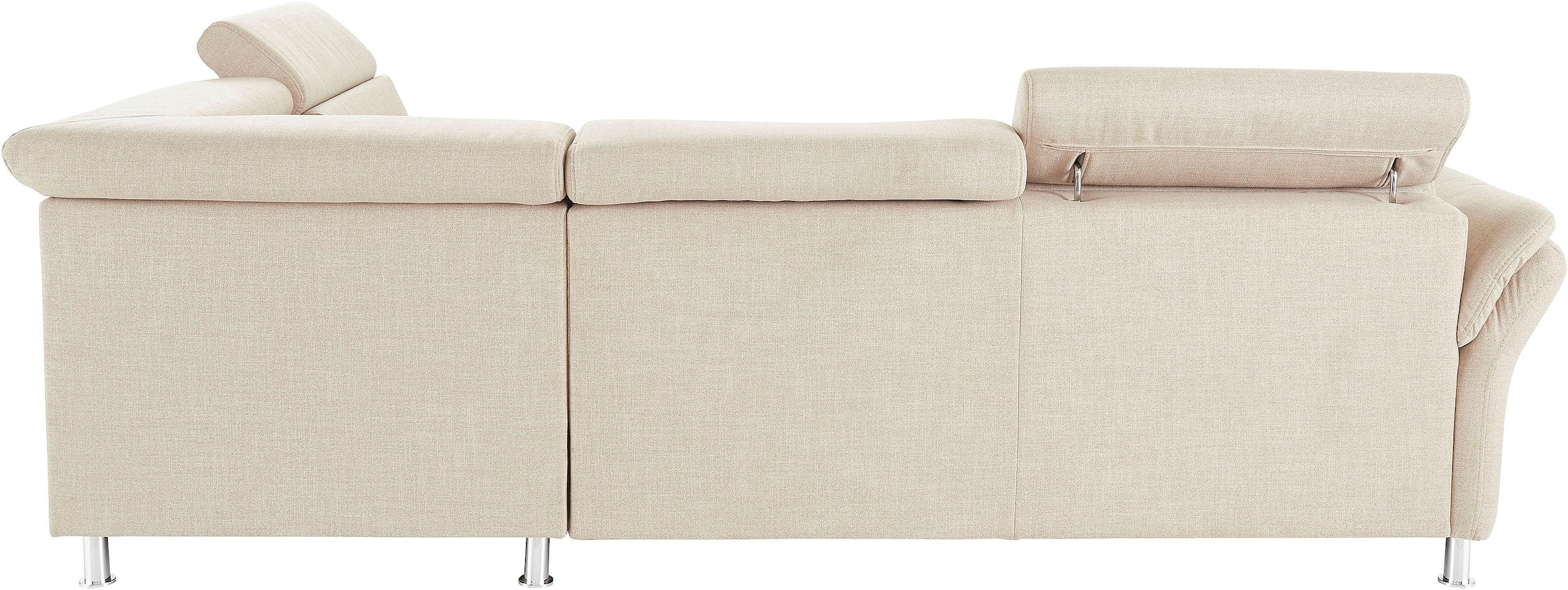 sit&more Ecksofa »Avignon L-Form«, inklusive Kopfteilverstellung, wahlweise mit Bettfunktion