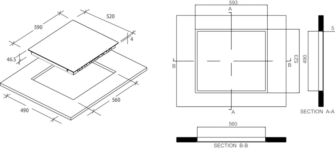 Candy Elektro-Kochfeld »CEH6DXECTT/1«, CEH6DXECTT/1, Timer