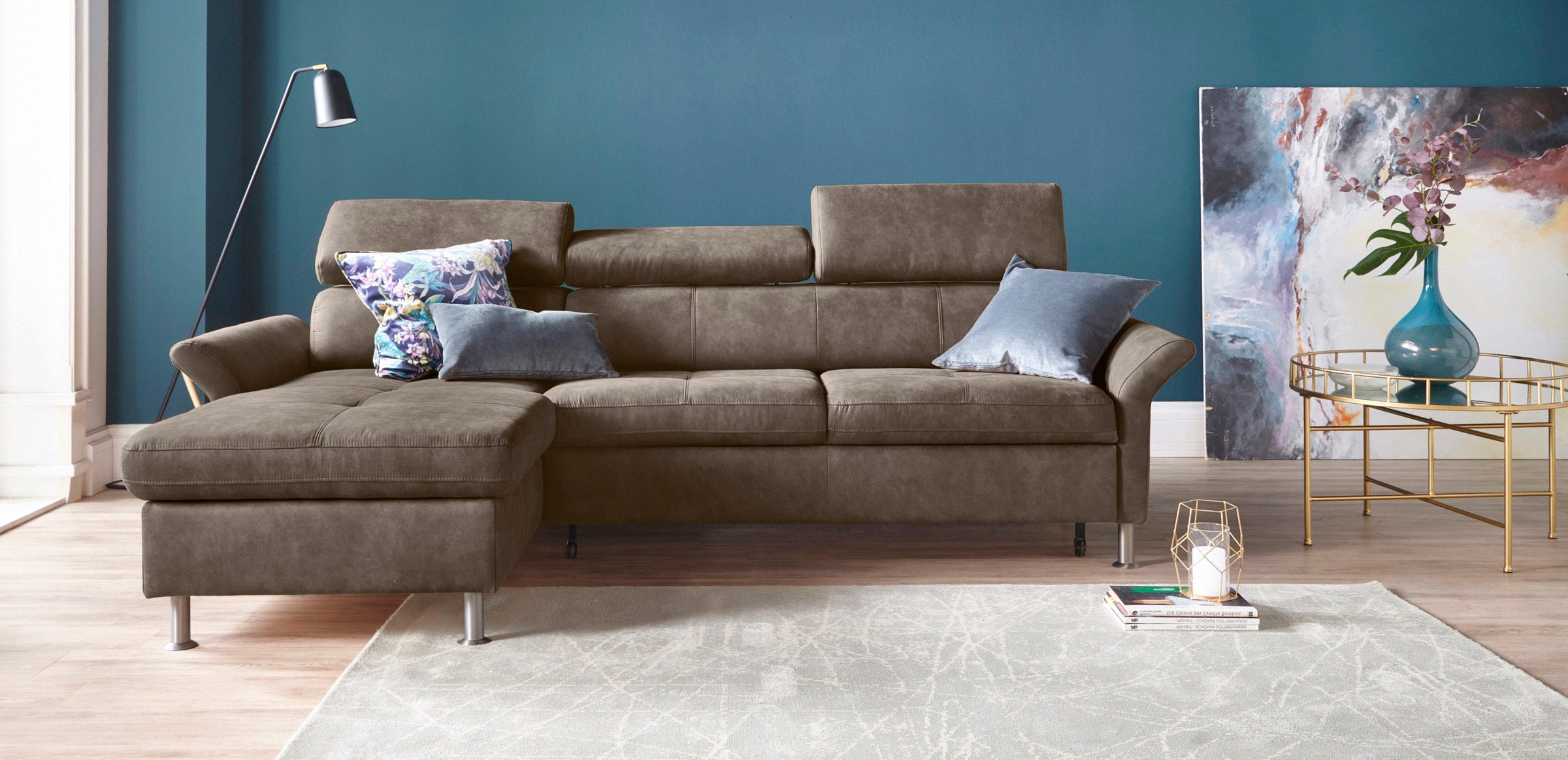 exxpo - sofa fashion Ecksofa »Maretto, bequem & komfortabel, bodenfrei, Bre günstig online kaufen