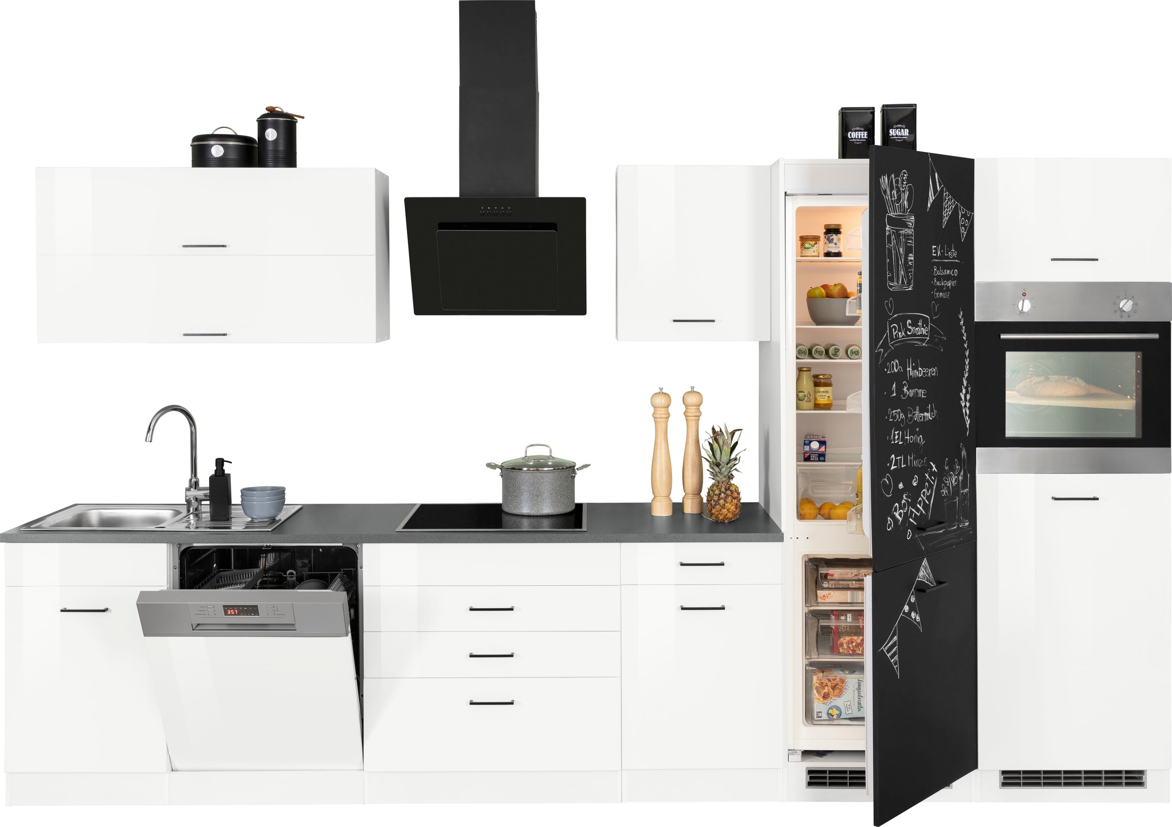 KOCHSTATION Küchenzeile »KS-Trier«, mit E-Geräten, Breite 360 cm