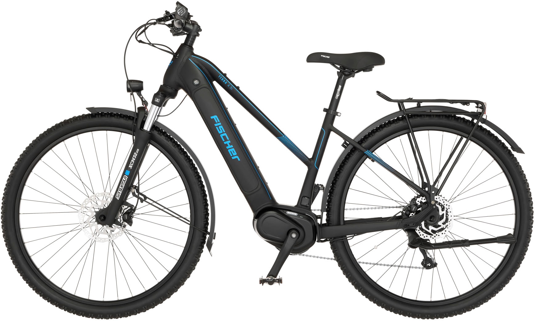 FISCHER Fahrrad E-Bike »TERRA 4.5i 522«, 10 Gang, Shimano, Deore, Mittelmotor 250 W, (mit Schloss), Pedelec, Elektrofahrrad für Damen u. Herren