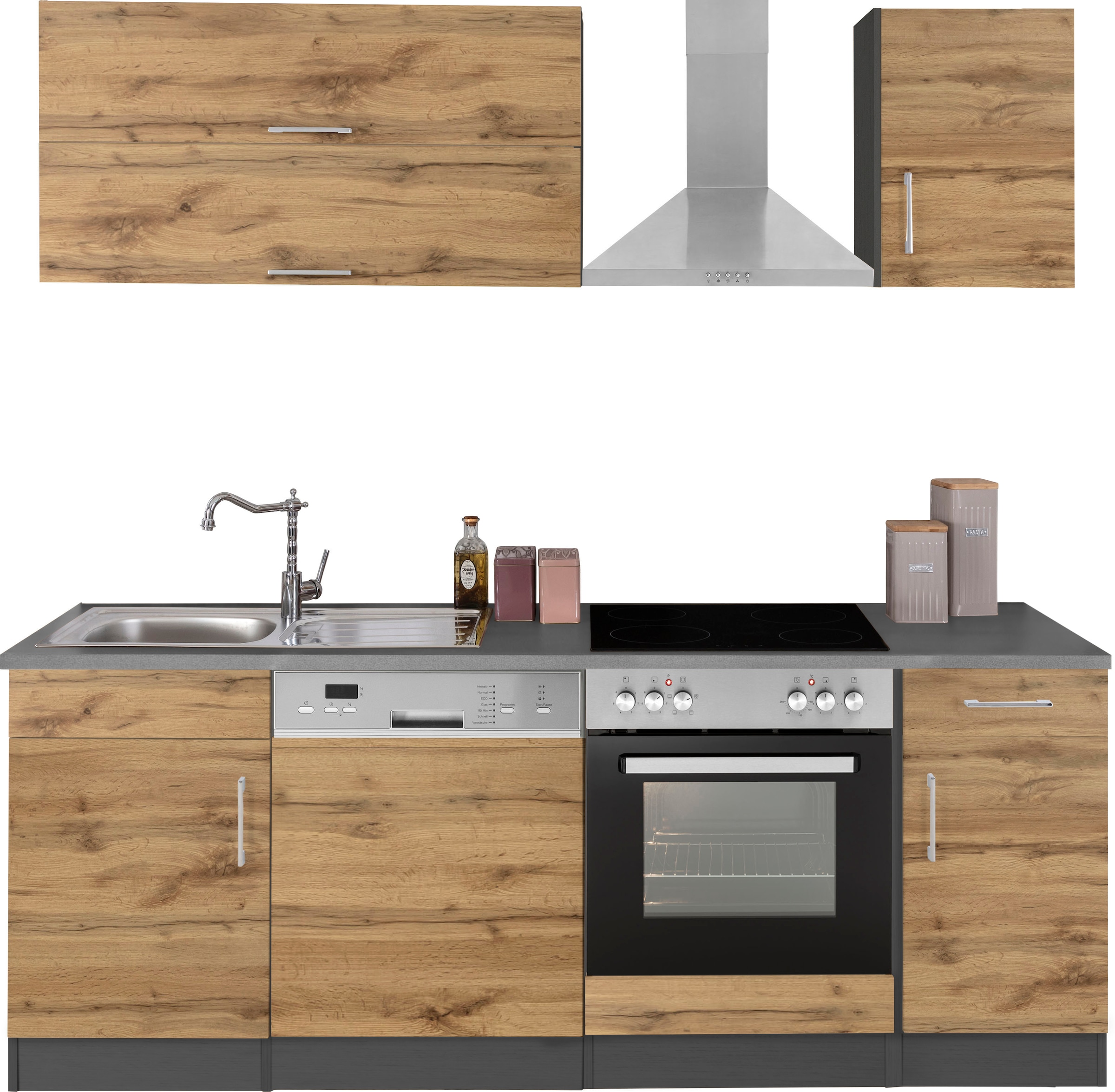 KOCHSTATION Küchenzeile »KS-Colmar« ohne E-Geräte, Breite 210 cm