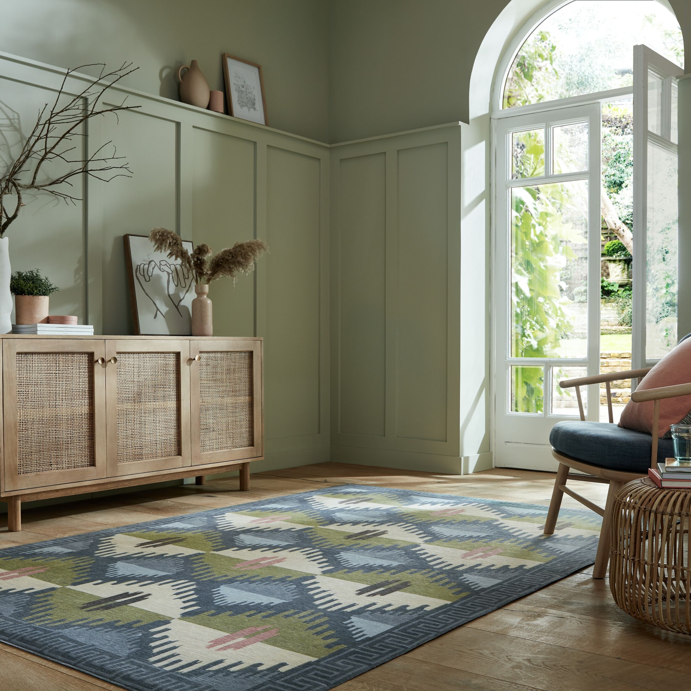 FLAIR RUGS Teppich »Lawson«, rechteckig, 8 mm Höhe, Lawson Kilim Washbarer günstig online kaufen