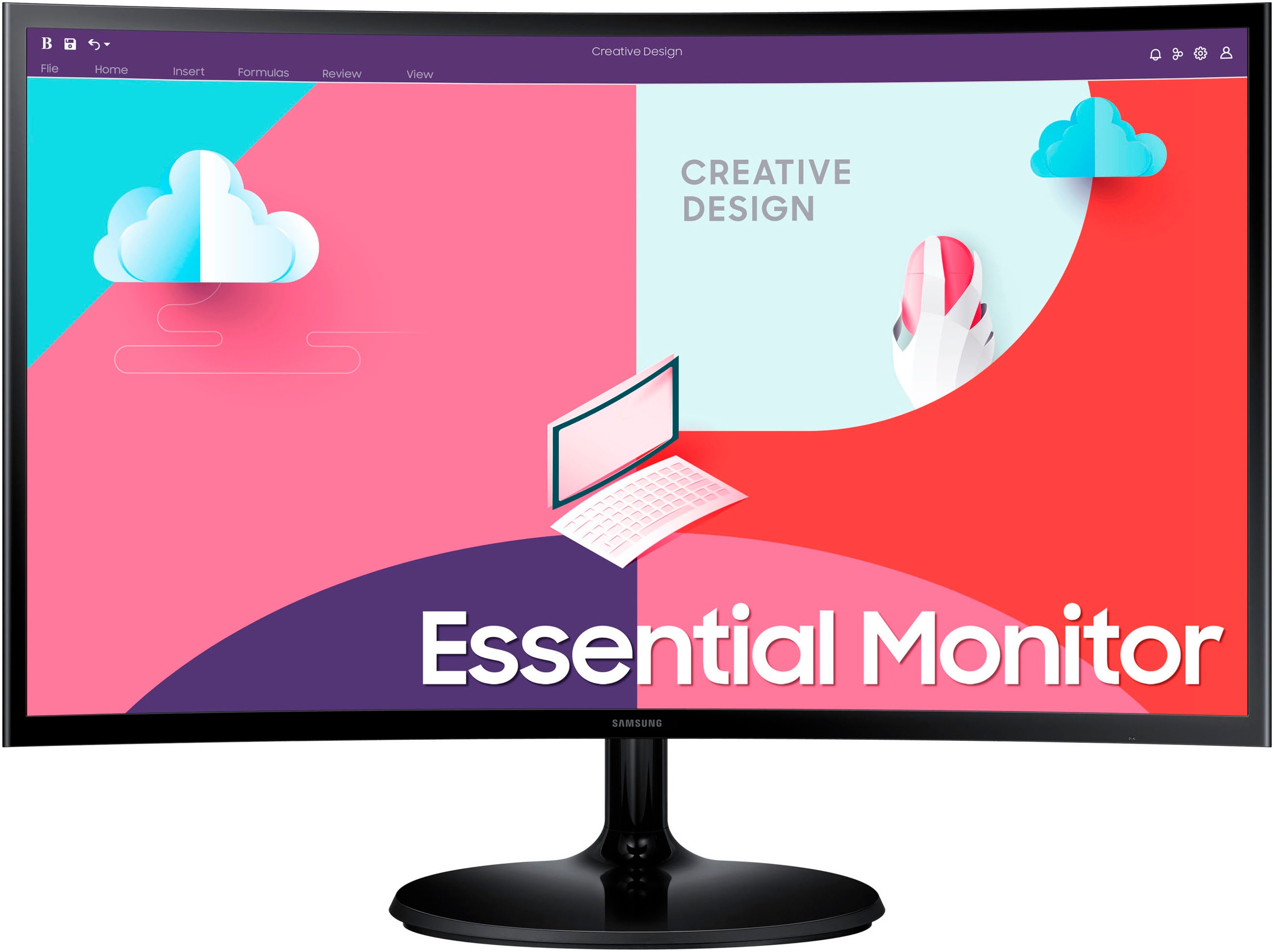 Samsung Curved-LED-Monitor »S24C364EAU«, 59 cm/24 Zoll, 1920 x 1080 px, Full HD, 4 ms Reaktionszeit, 75 Hz