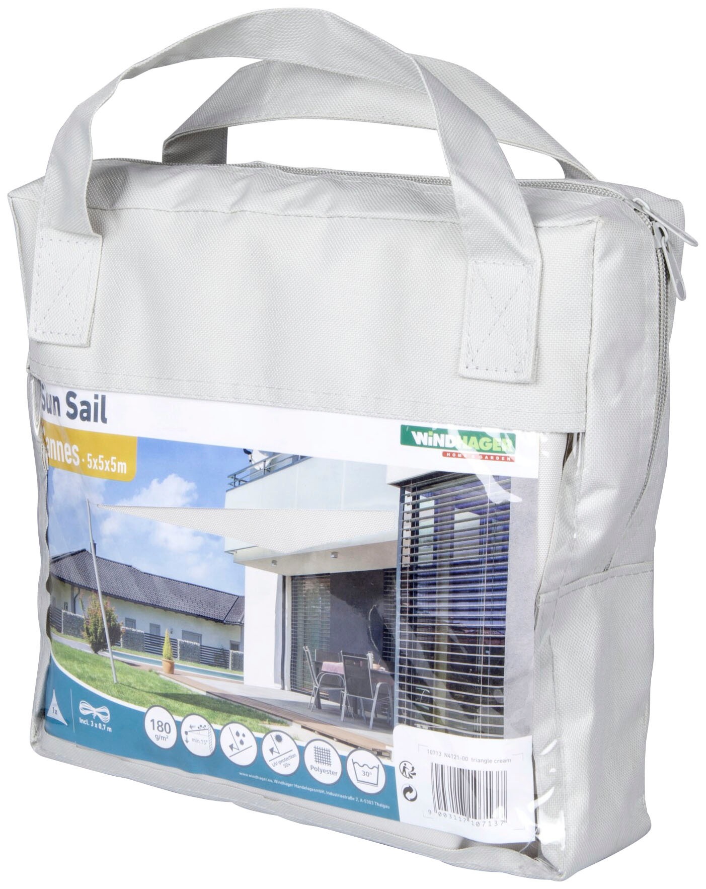 Windhager Sonnensegel »Dreieck«, 5x5x5 m, wasserabweisend