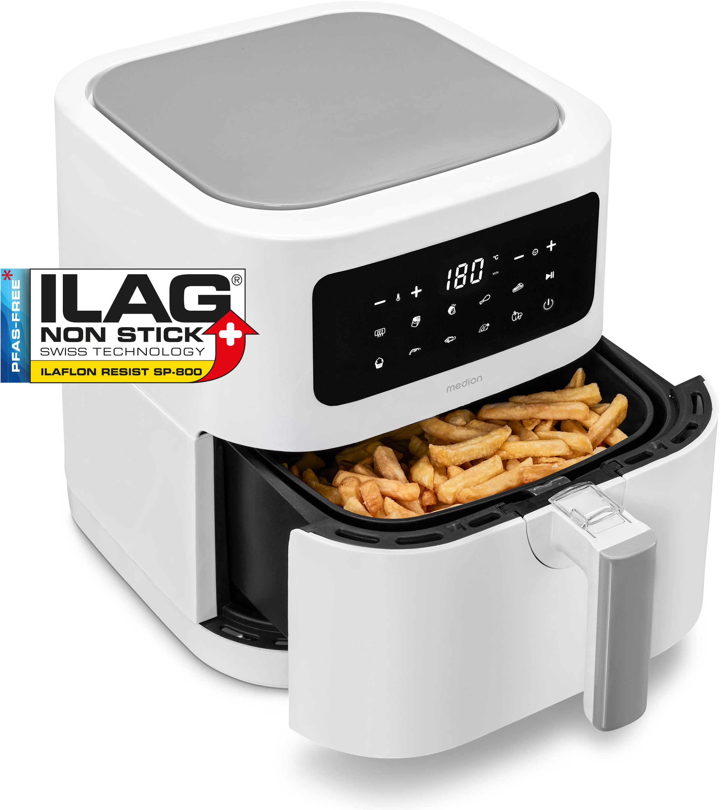 Medion® Heißluftfritteuse »MD 11740 E40 XL«, 2000 W, digitales Bedienfeld, günstig online kaufen