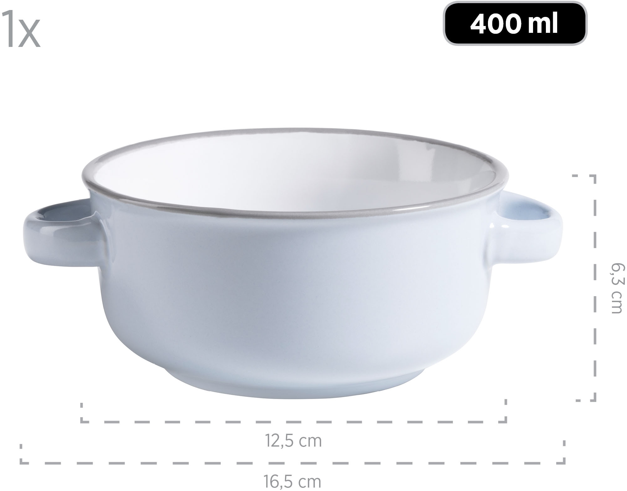 MÄSER Suppenteller »MAILA, Suppentassen-Set, Steinzeug«