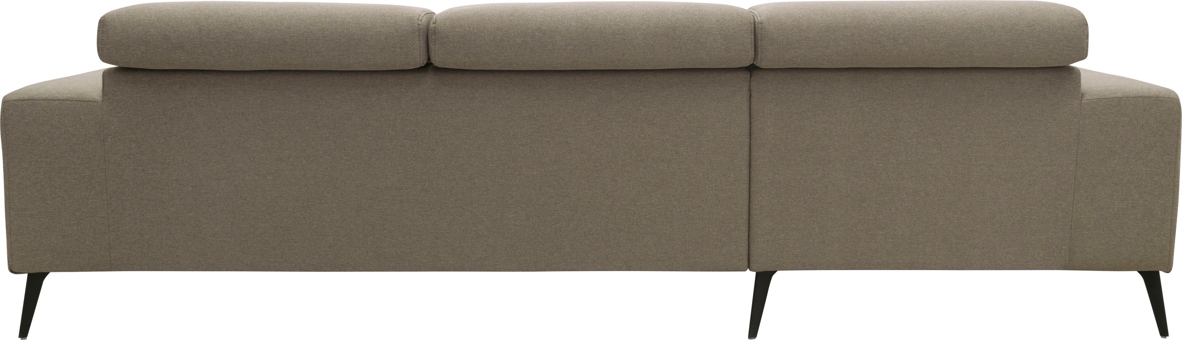 DOMO collection Ecksofa »Trento L-Form, mit Kufenfuß oder Einzelfuß«, wahlweise mit Kopfteilverstellung, Recamiere links/rechts bestellbar