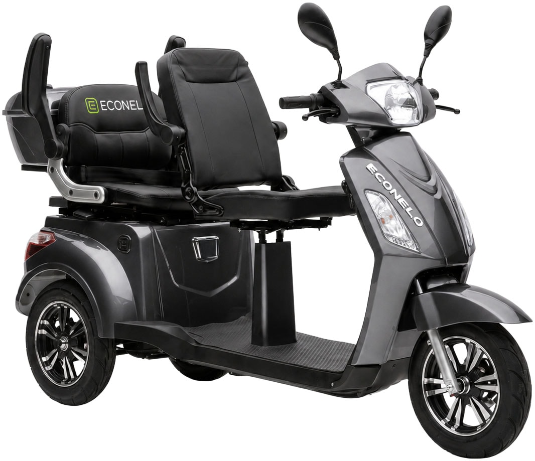 ECONELO Elektromobil 1.000 W 25 km/h Sicherheitsrollen gegen Kippen, 3 Geschwindigkeitsstufen