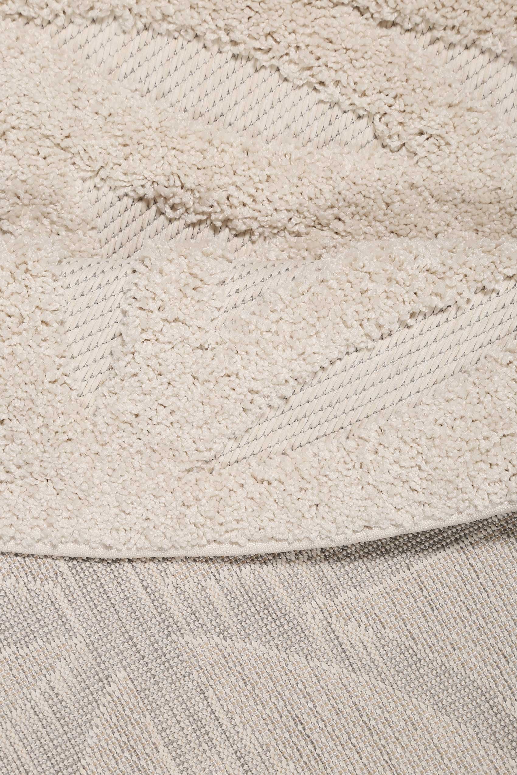 Esprit Outdoorteppich »Shake,  ESP54232«, rund, 2 mm Höhe, Hoch-Tief-Effekt, Blume des Lebens - Motiv, uni, robust, Terrasse